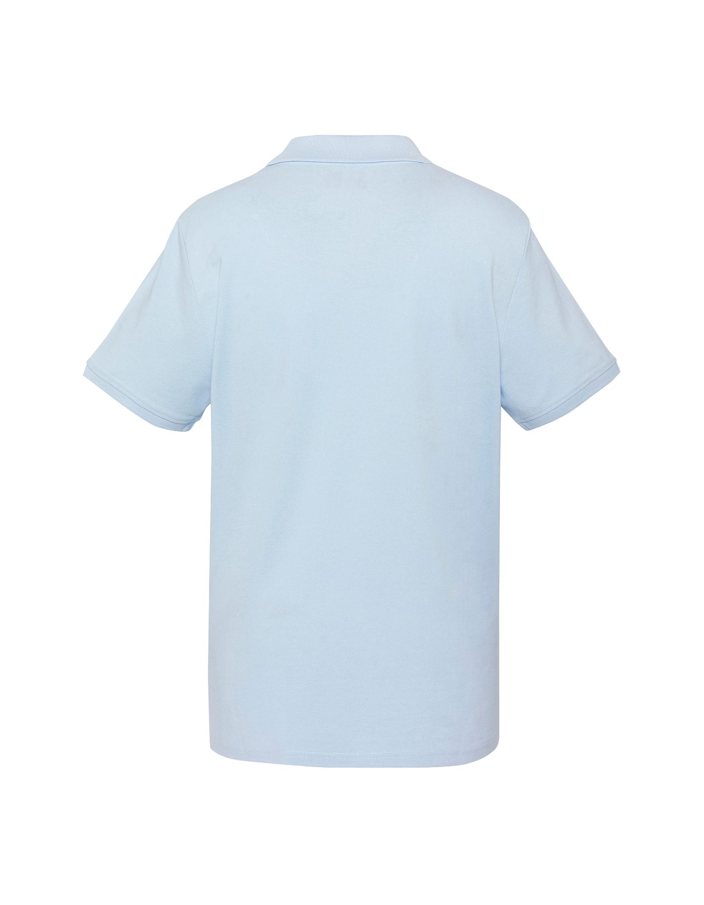 Himmelblaues Poloshirt aus Baumwollpiqué