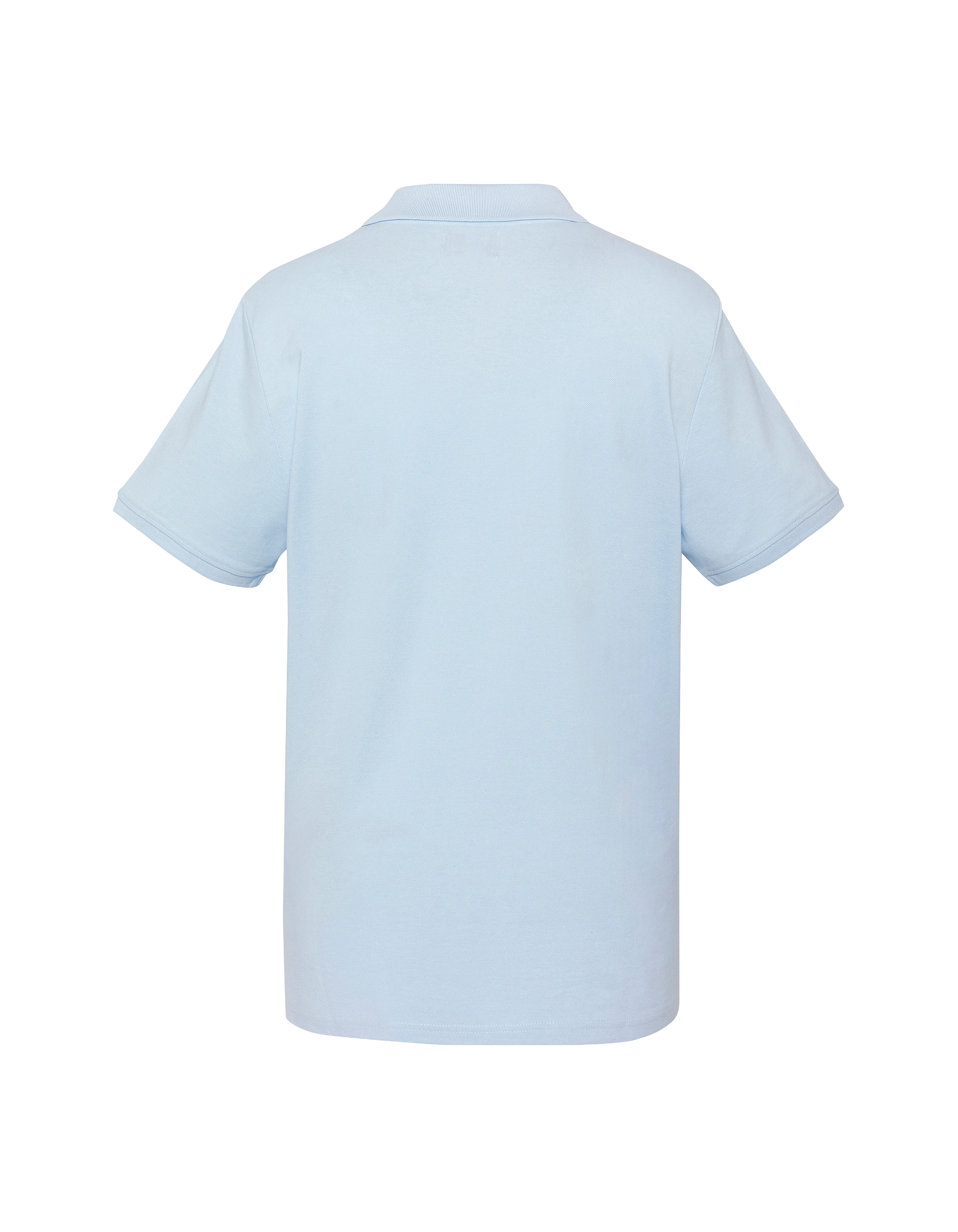 Himmelblaues Poloshirt aus Baumwollpiqué-2