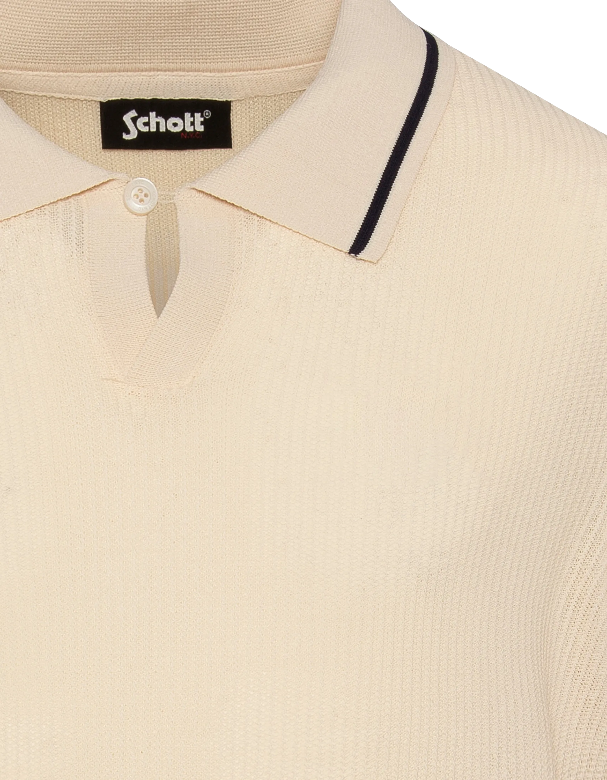 Weißes Retro-Mesh-Poloshirt-4