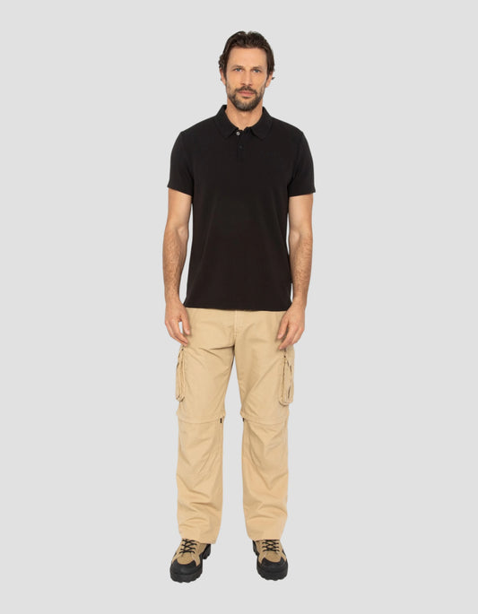 Technisches schwarzes Poloshirt