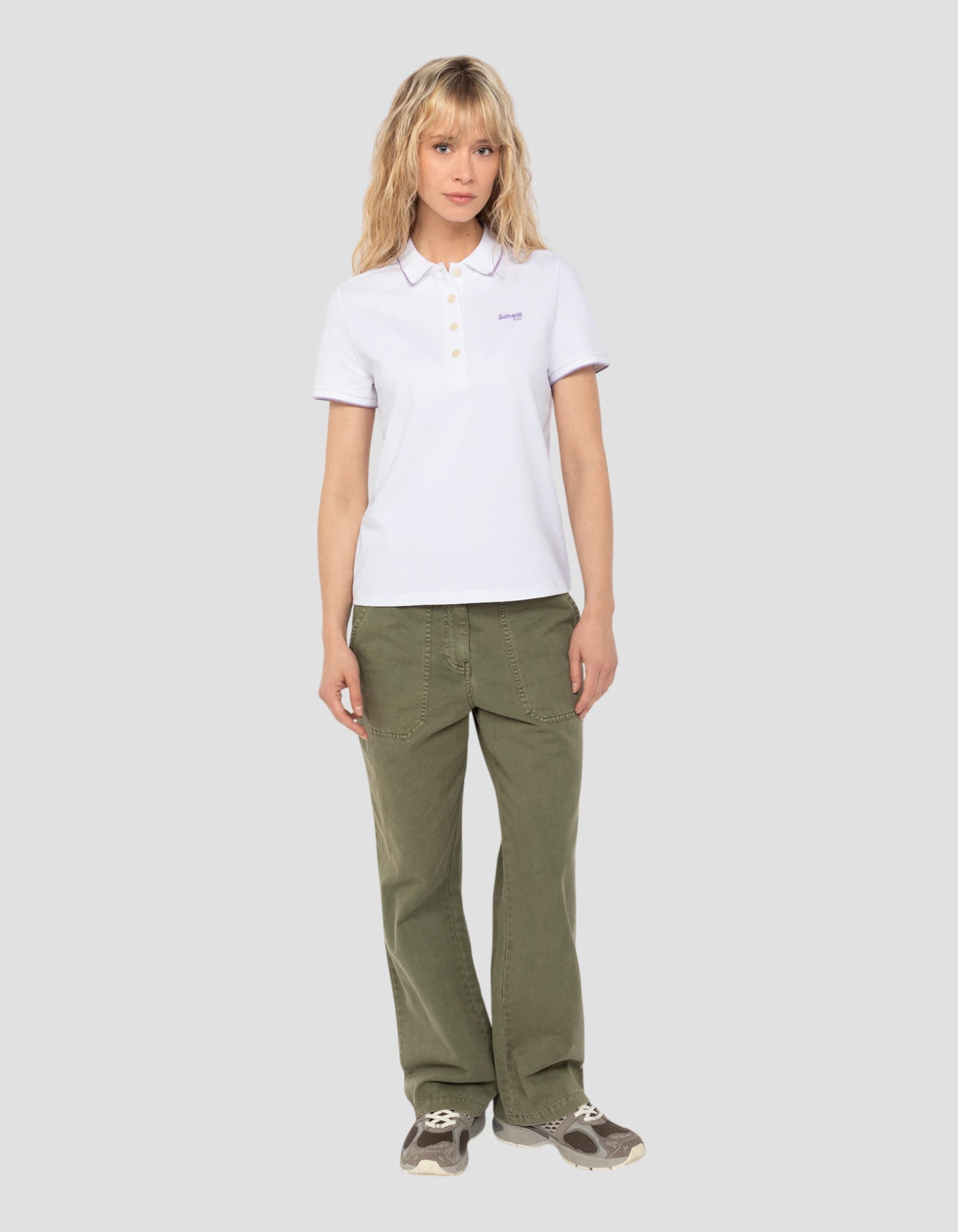 Polo rétro sport blanc