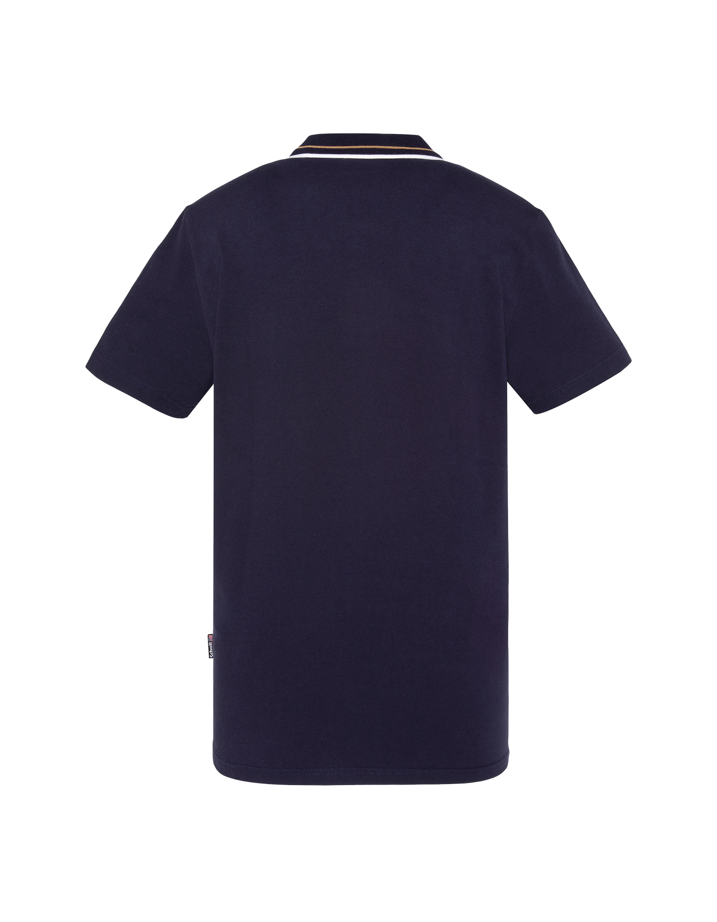 Retro-Poloshirt aus marineblauem Baumwoll-Piqué