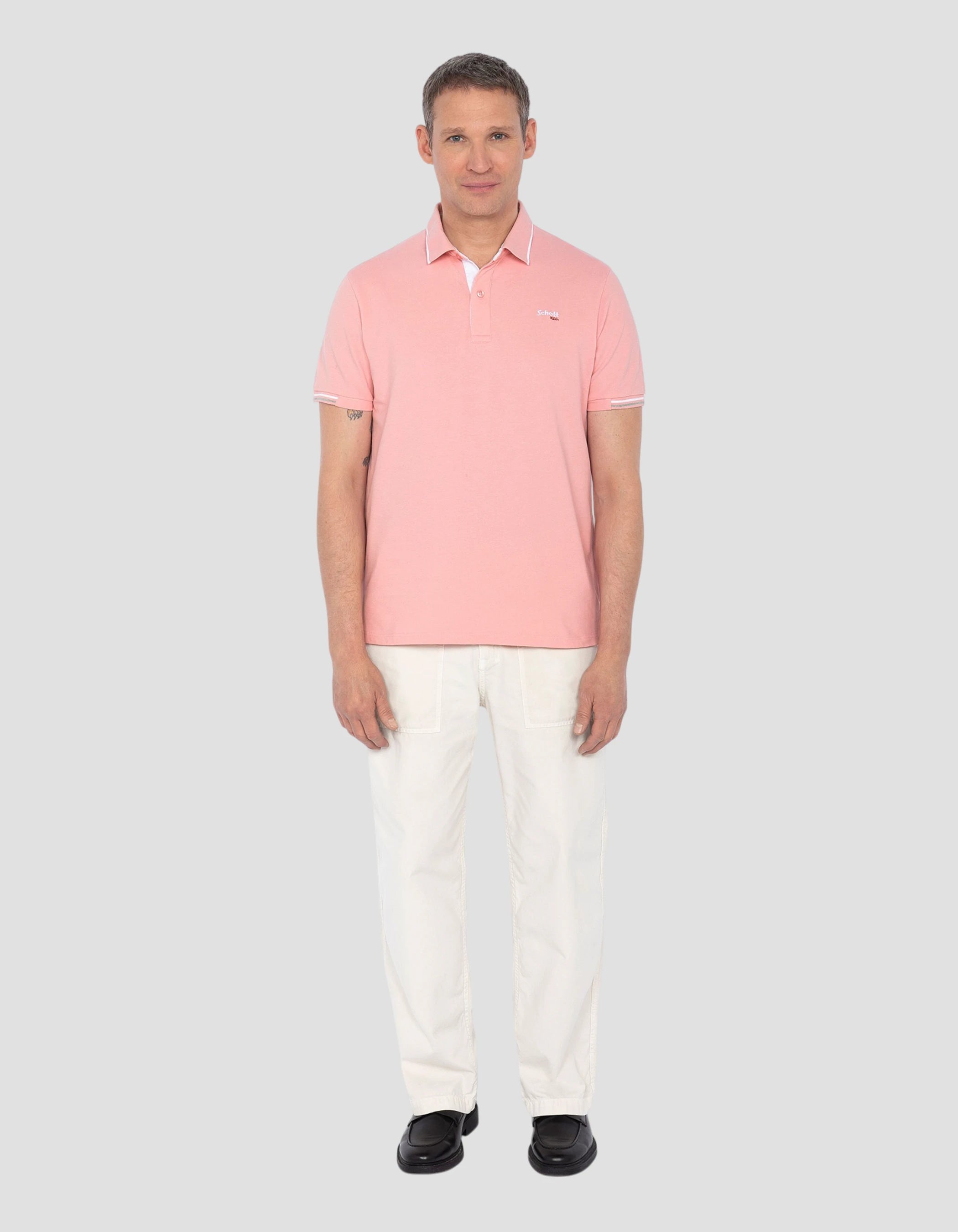Polo rosa retro-1