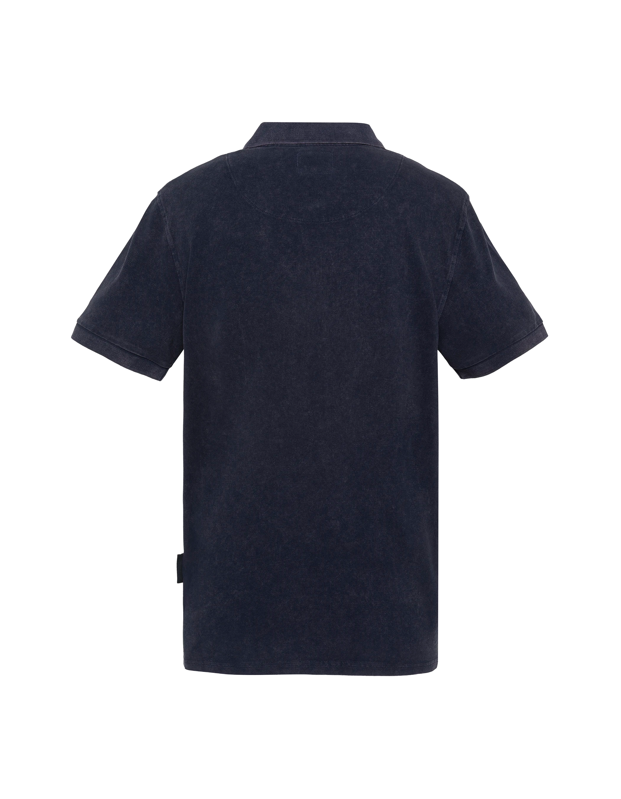 Dark navy polo shirt with retro logo-2