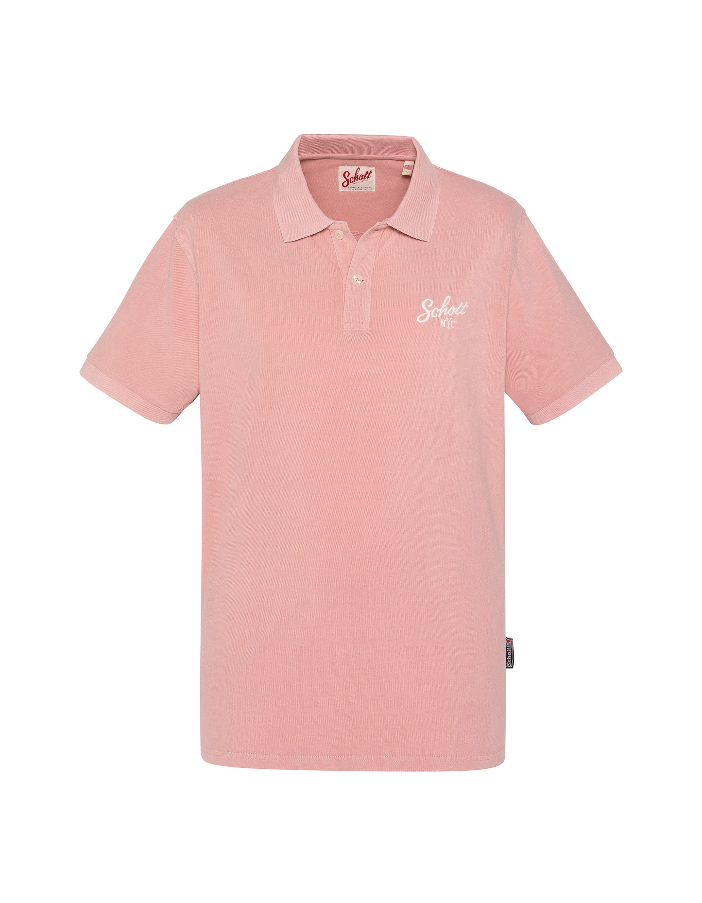 Polo rose poudré avec logo rétro
