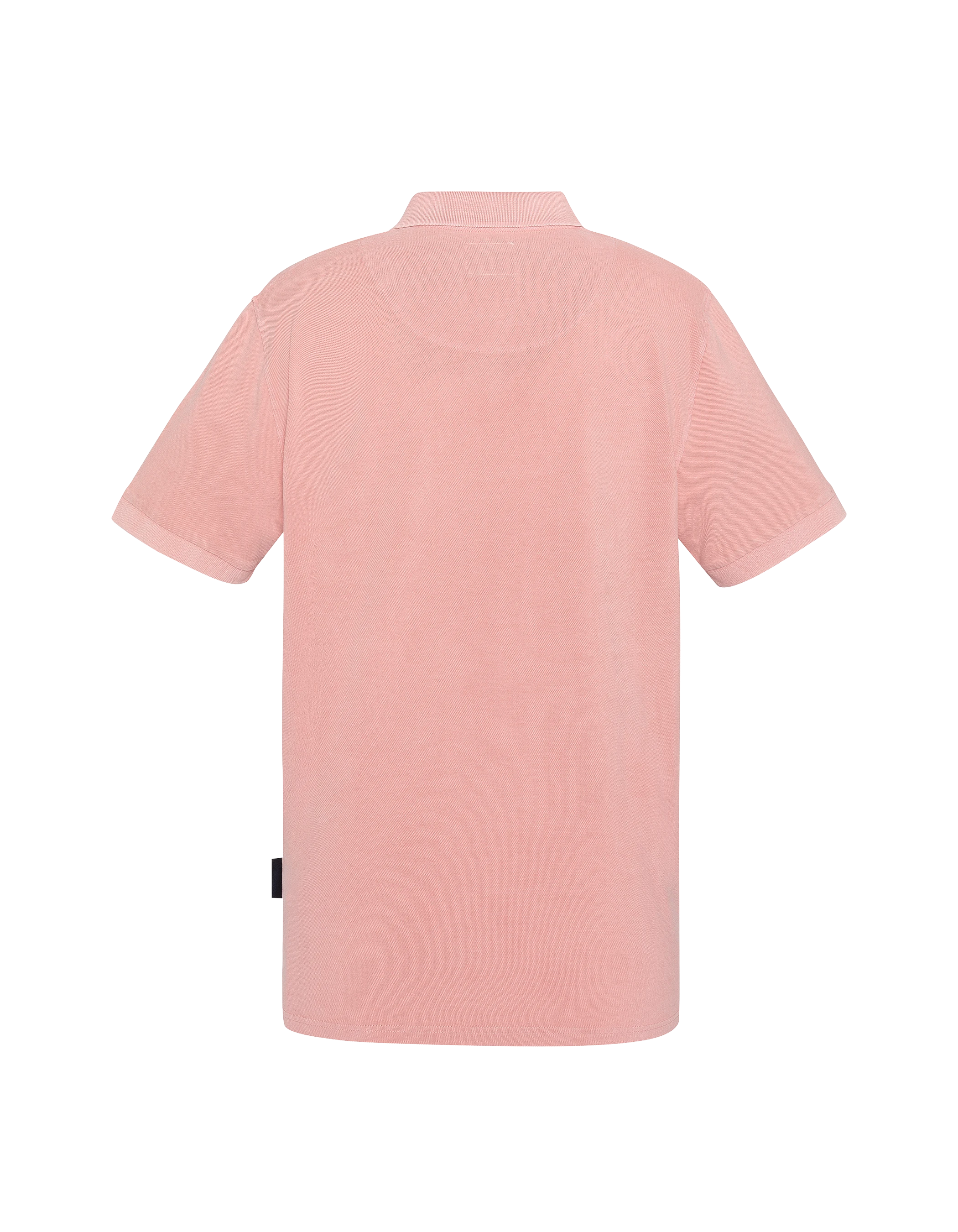 Polo rose poudré avec logo rétro-2