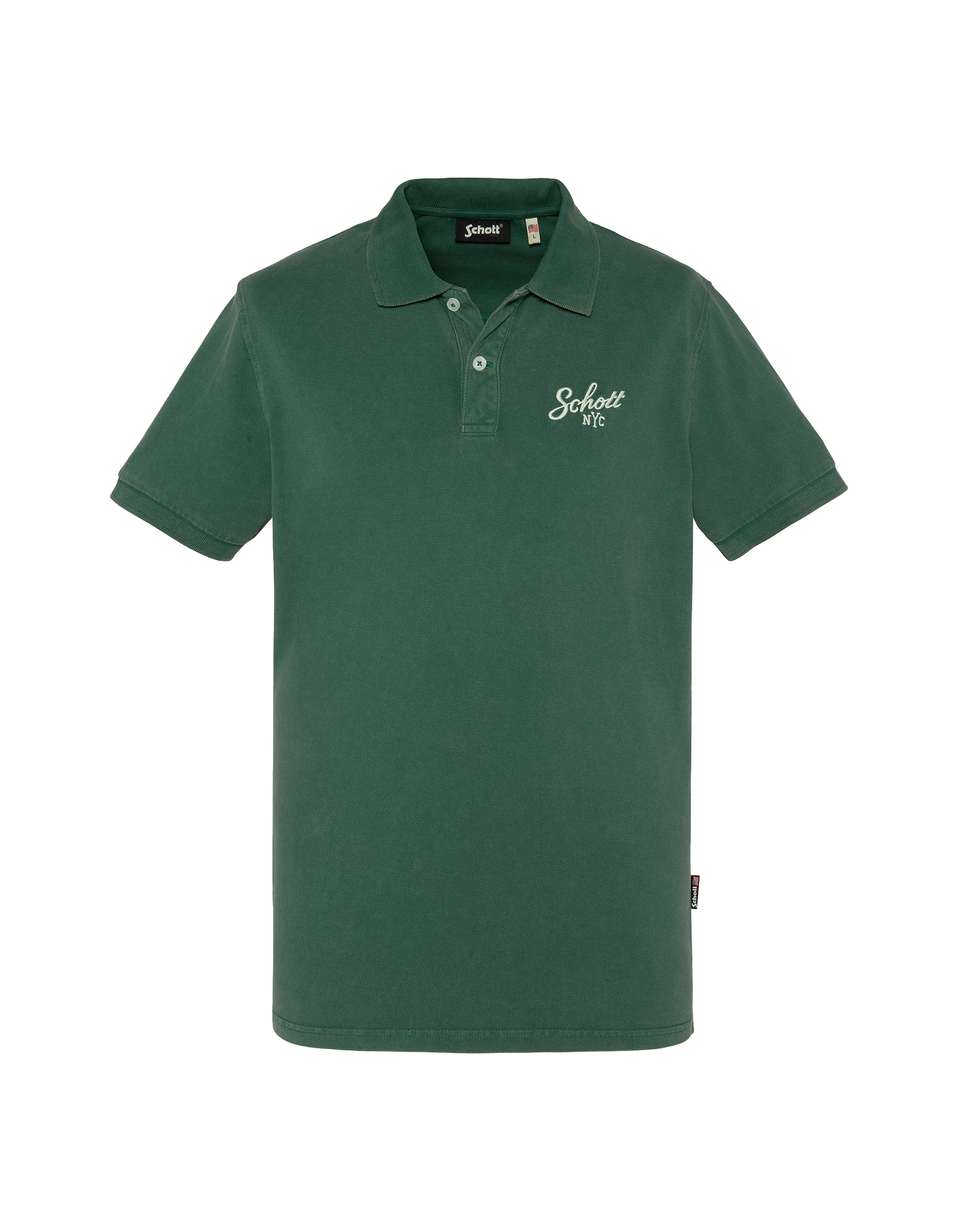 Polo vert avec logo rétro