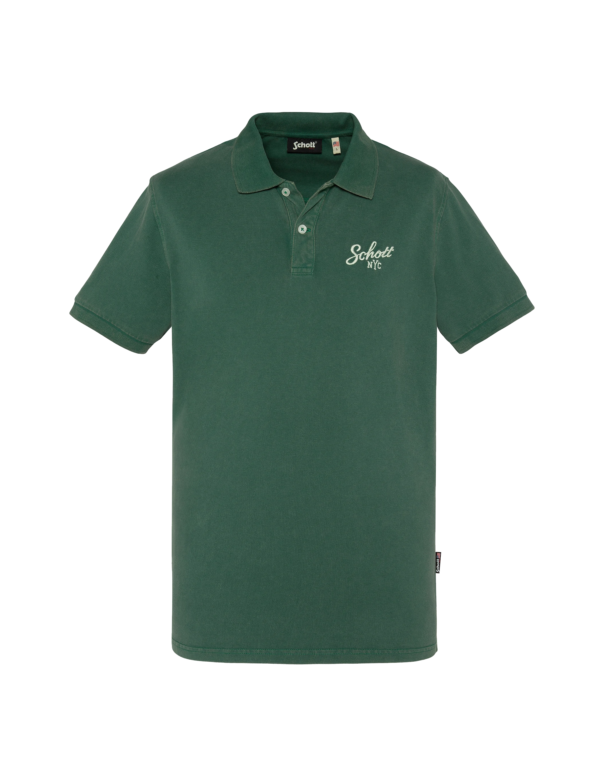 Polo vert avec logo rétro-2