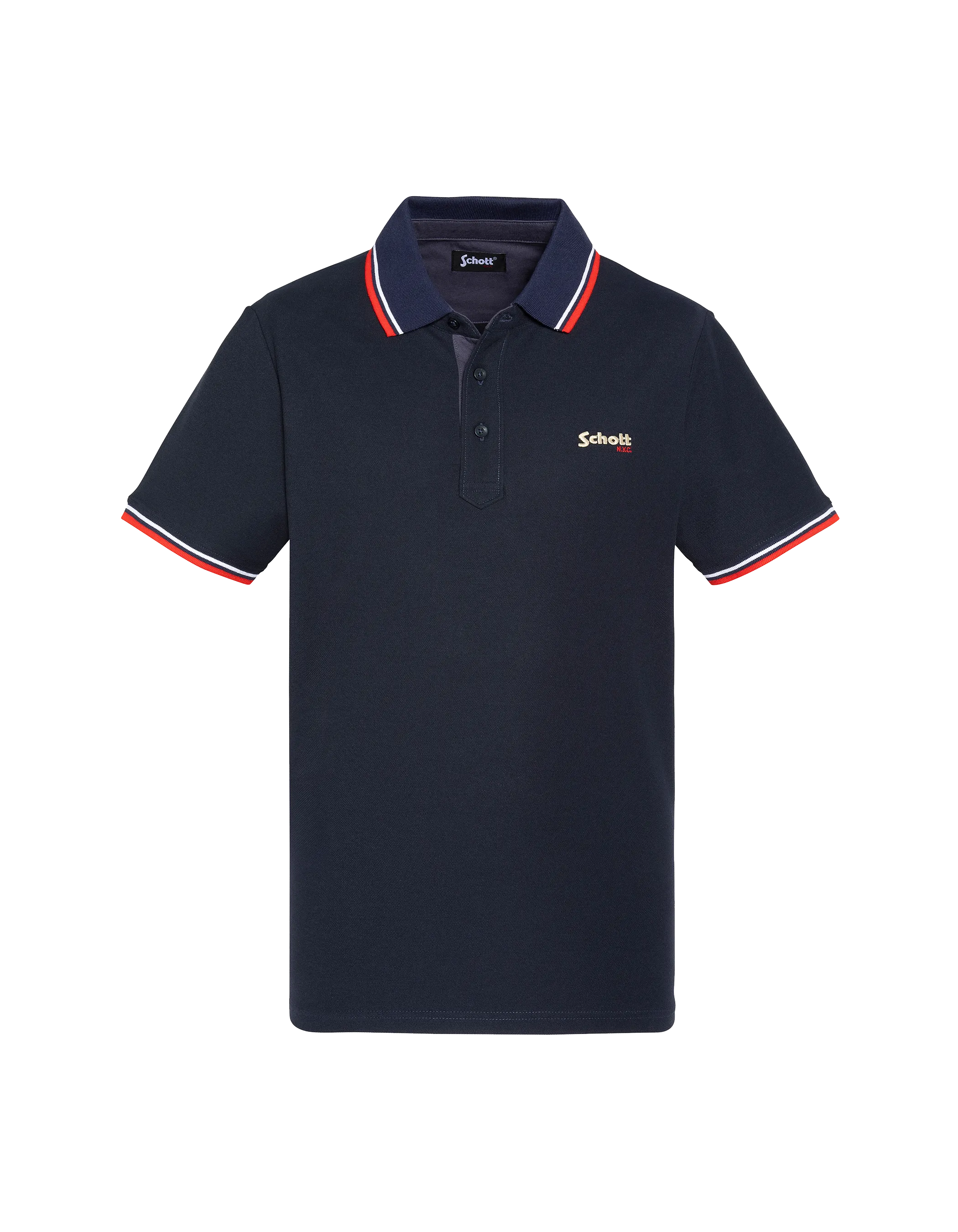 Shirt blu blu navy in cotone da immersione-1