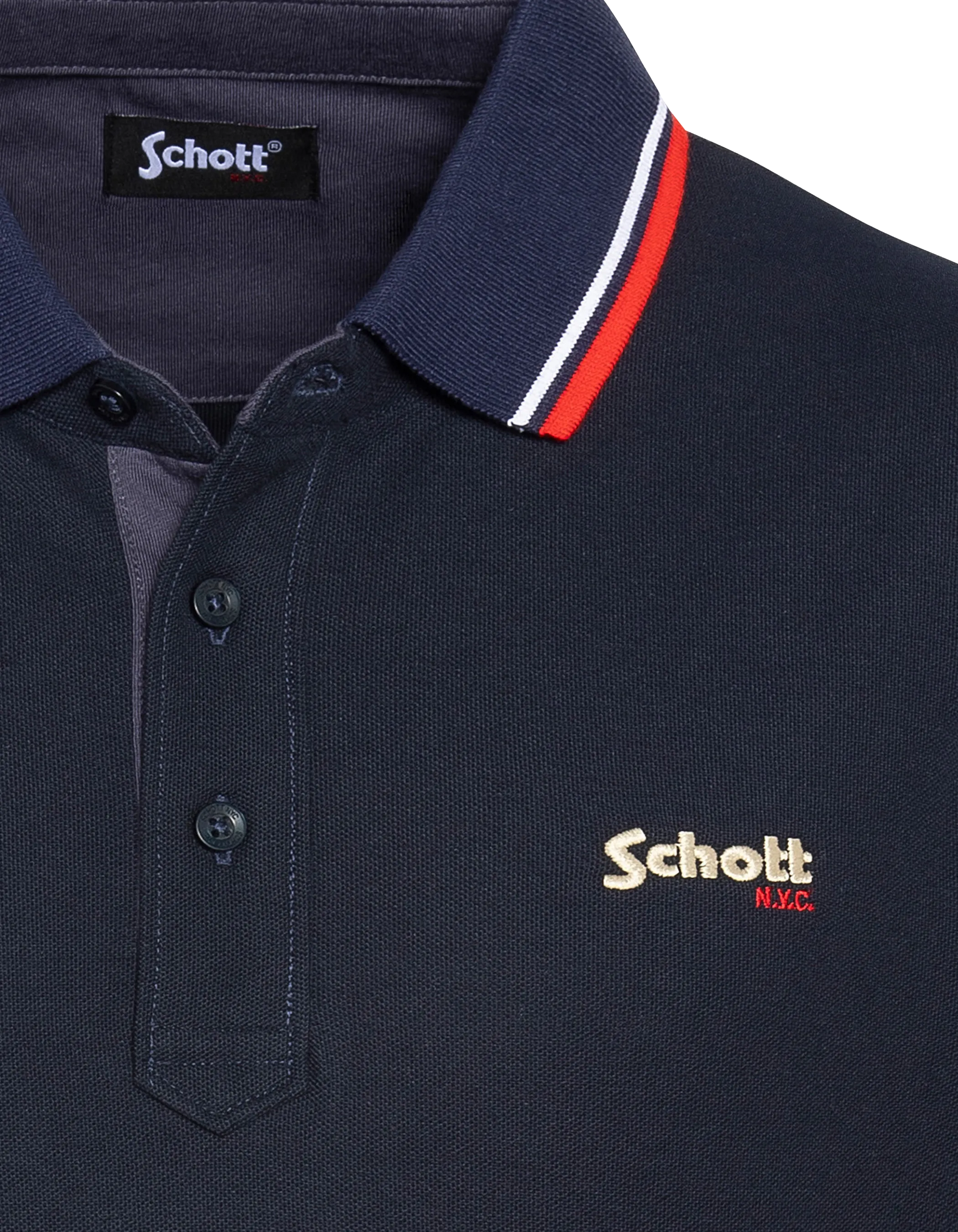 Shirt blu blu navy in cotone da immersione-3