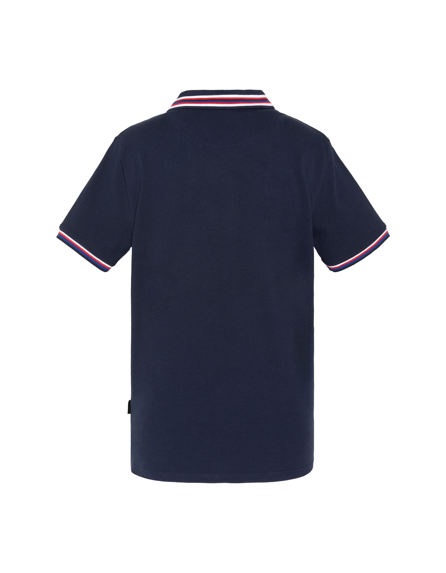 Polo bleu marine avec liserés tricolores