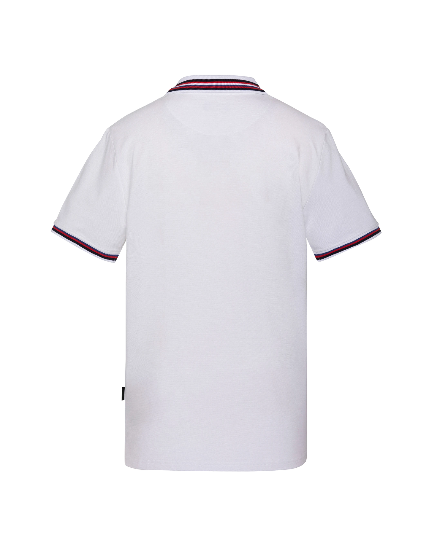 Polo blanc avec liserés tricolores
