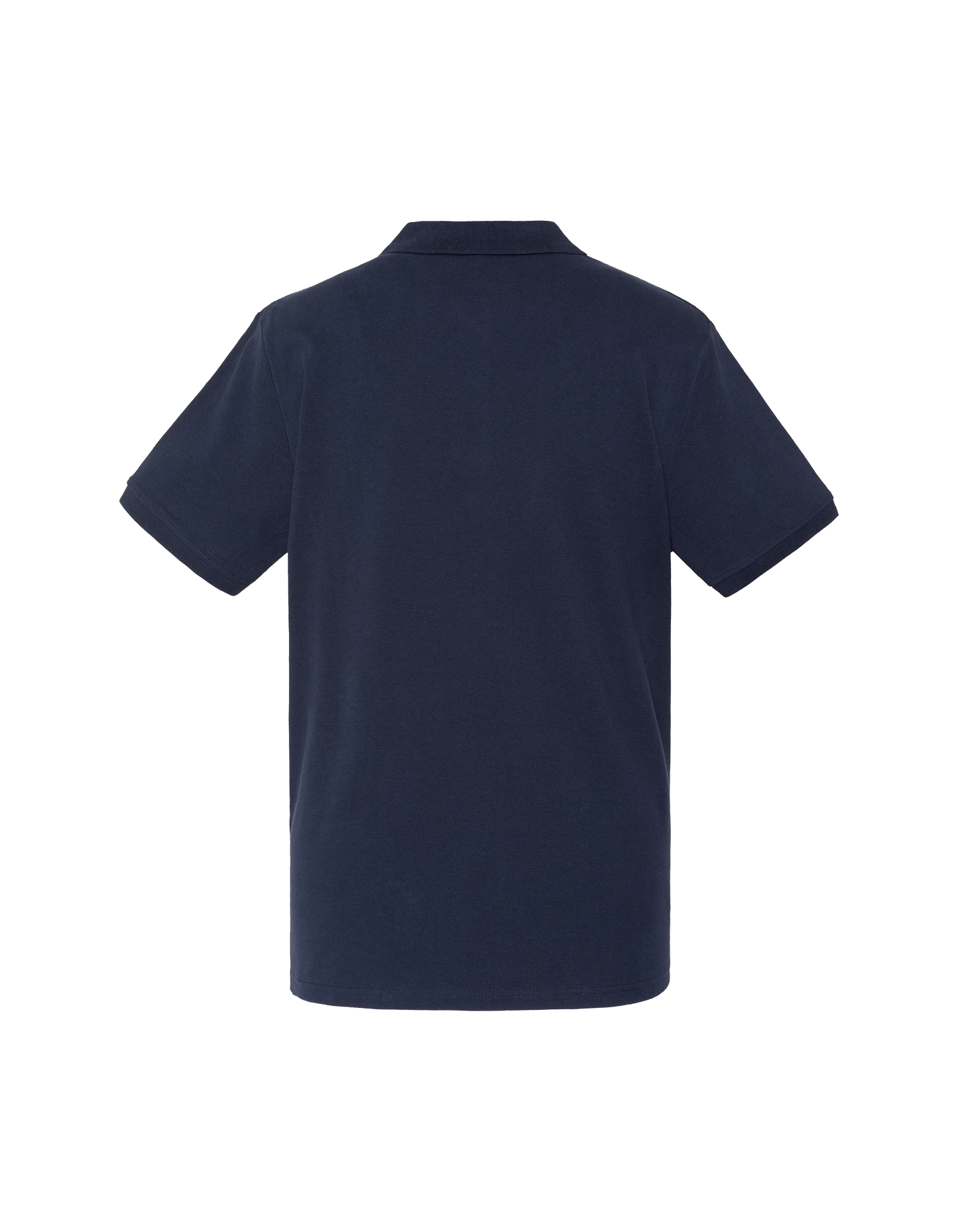 Polo bleu marine avec logo brodé et patte contrastée
