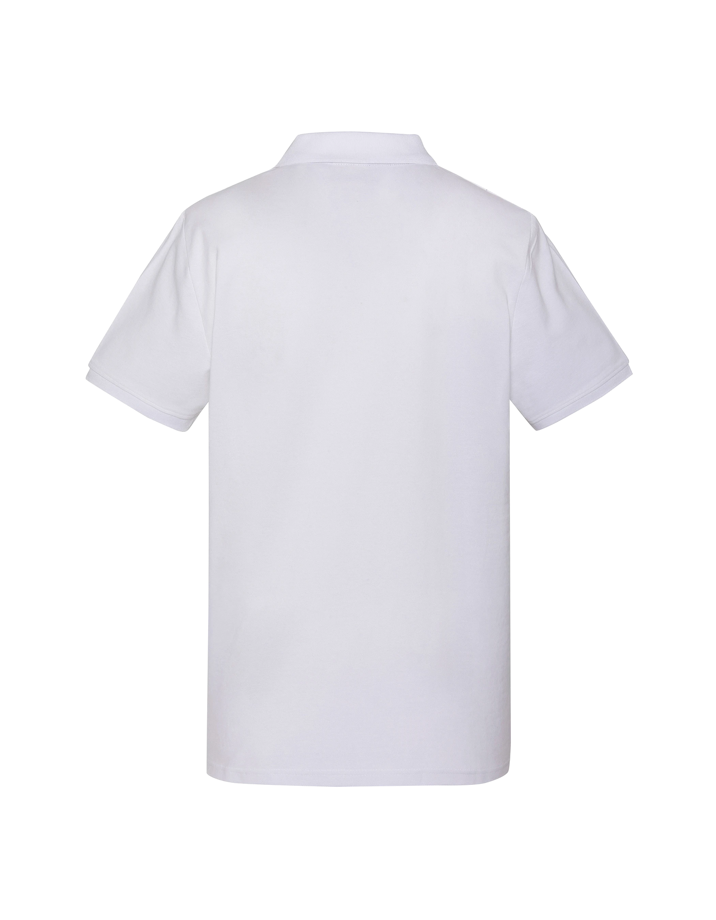 Polo blanc avec logo brodé et patte contrastée
