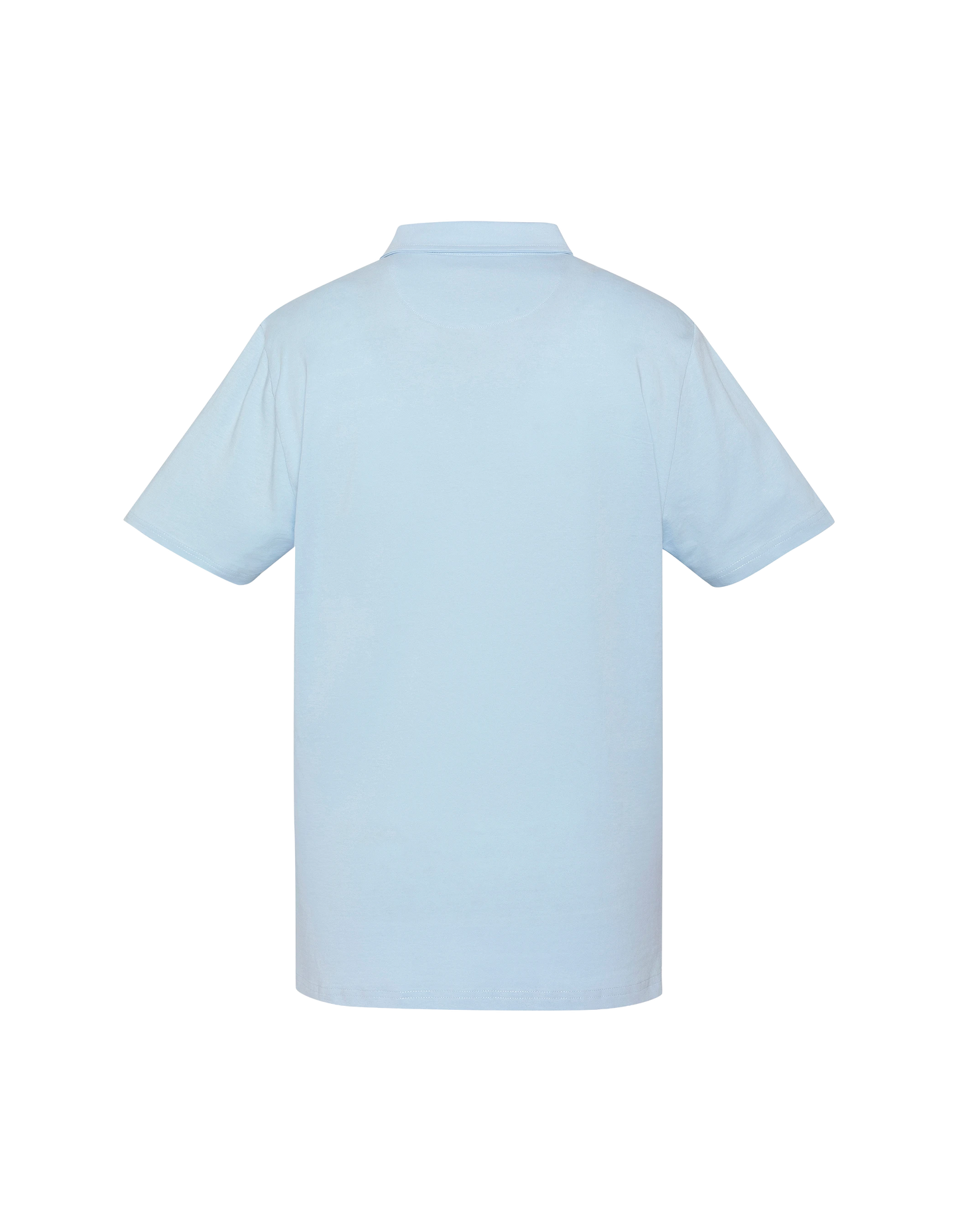 Polo bleu ciel en jersey avec liserés contrastés
