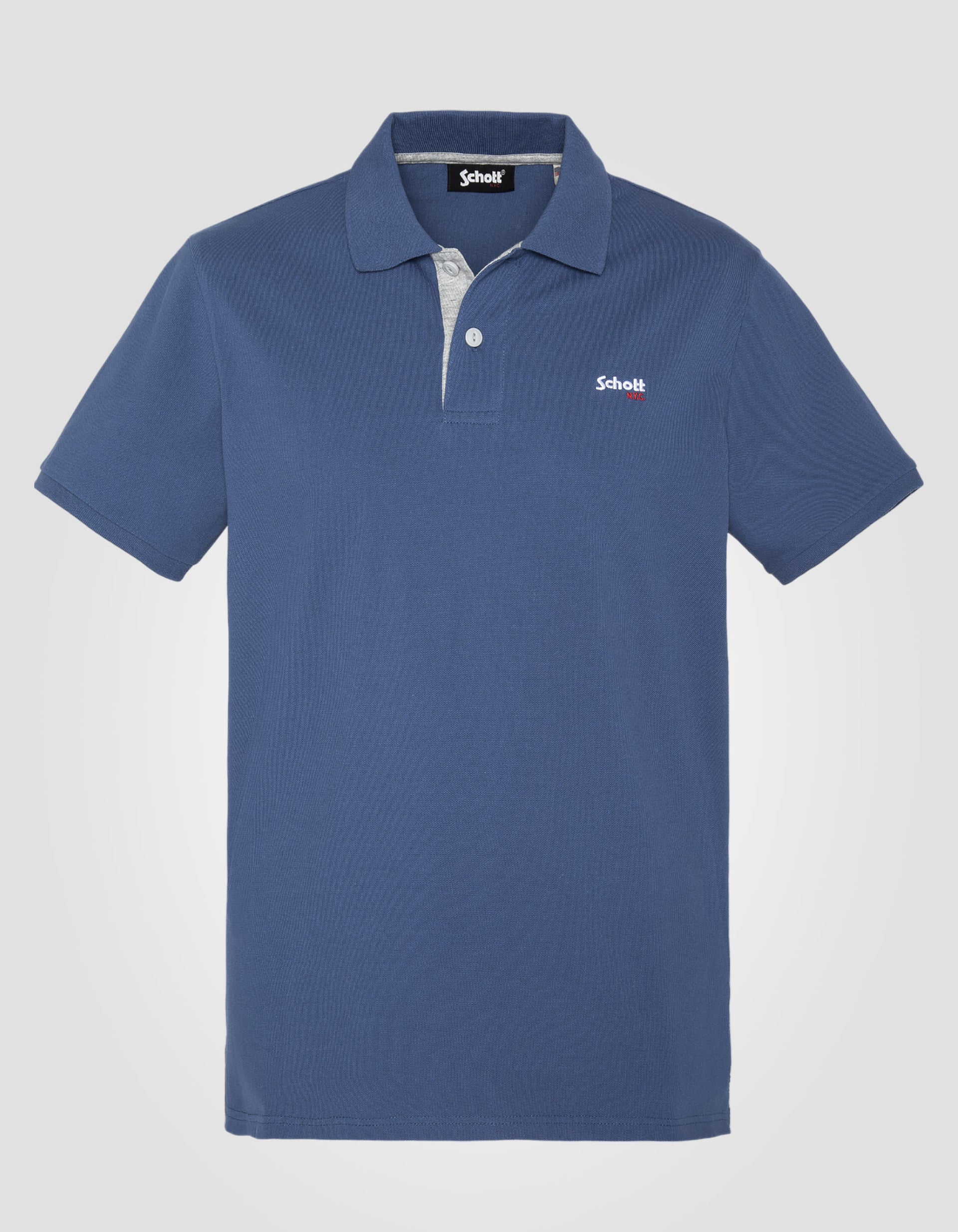 Blue and gray polo shirt Psmilton Schott NYC®
