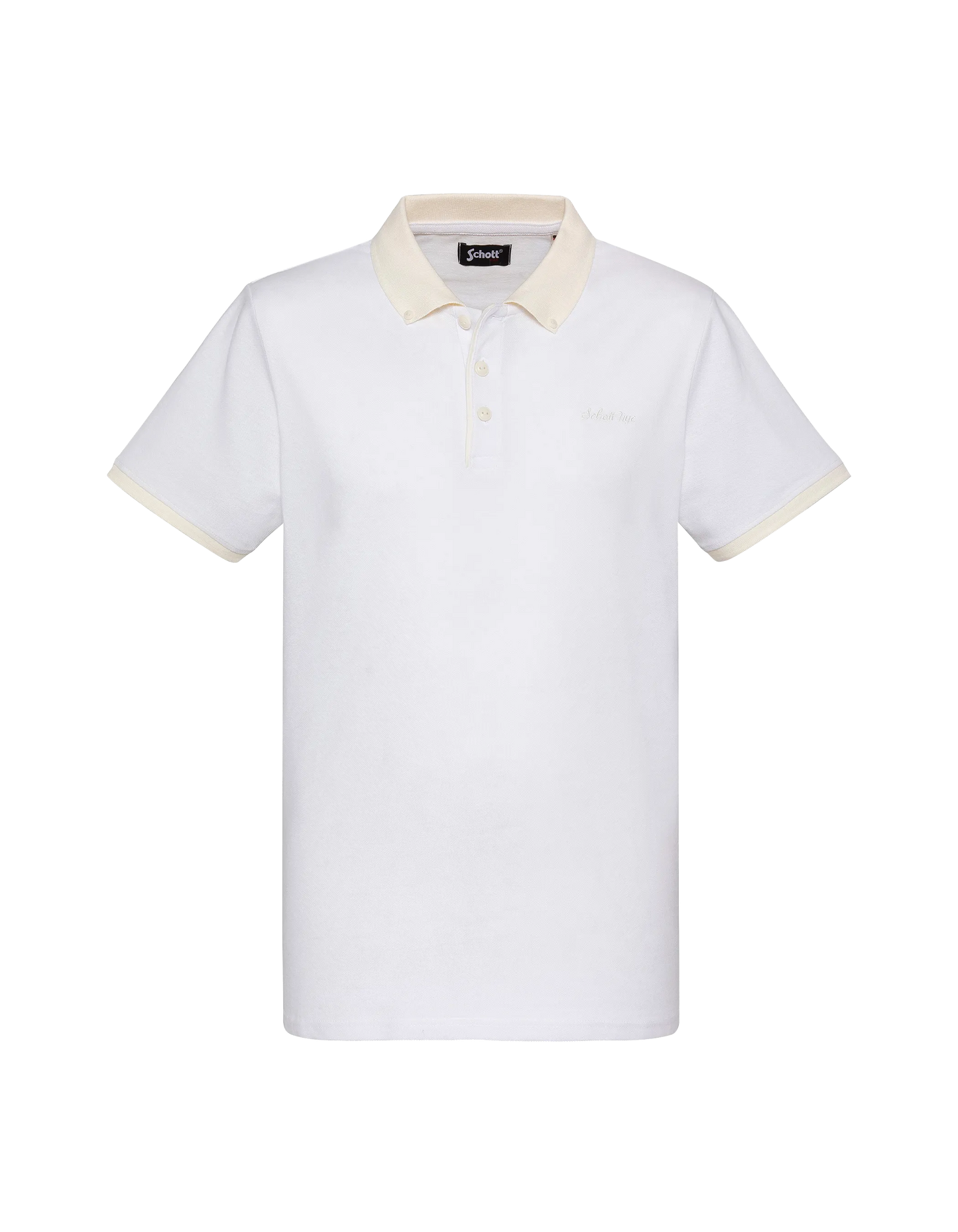 Polo bianco in pique cotone