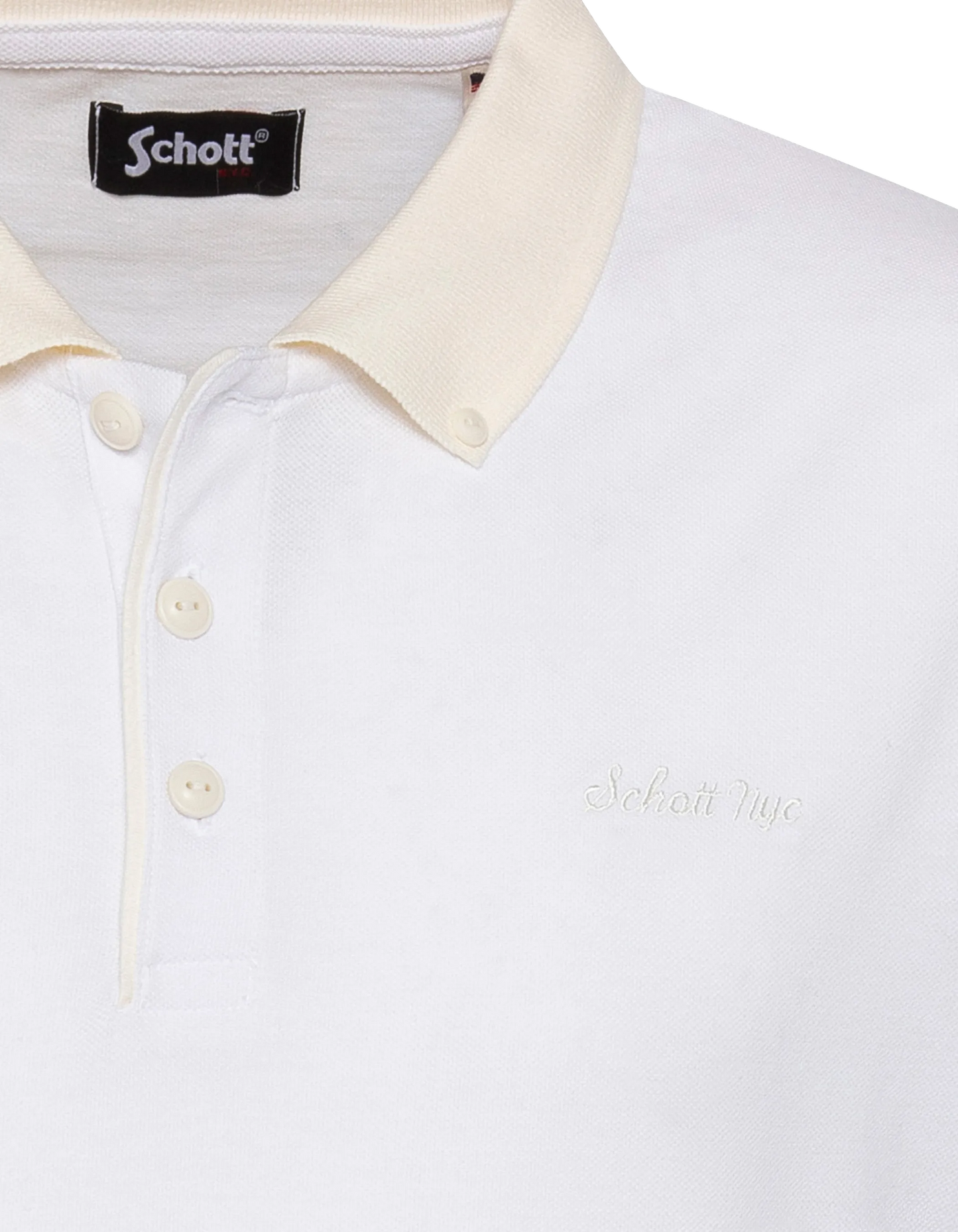 Polo bianco in pique cotone