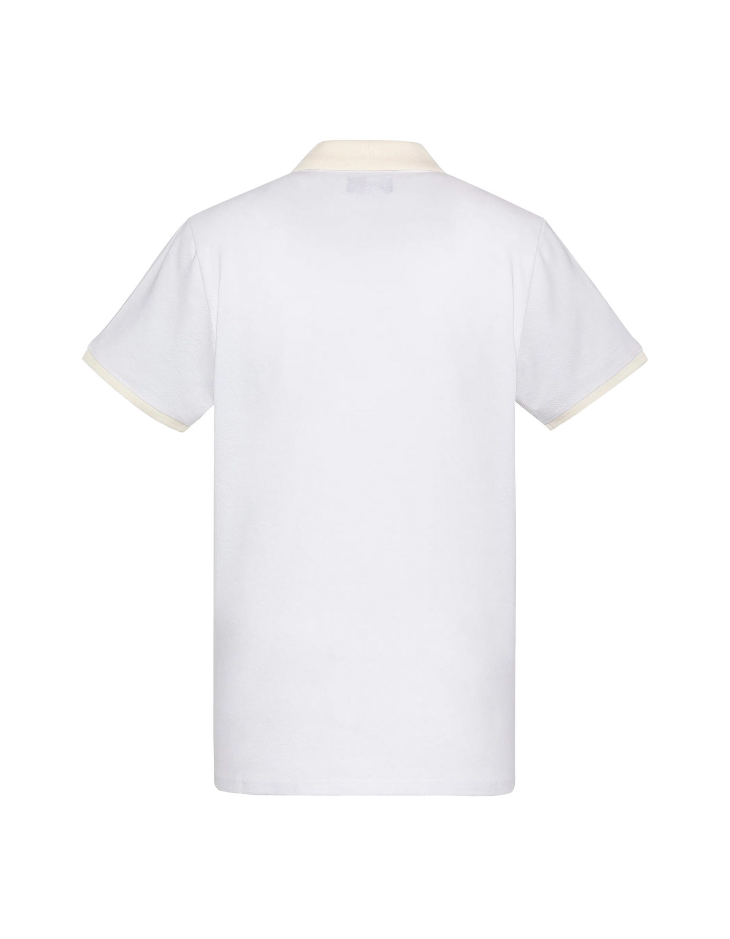 Polo bianco in pique cotone