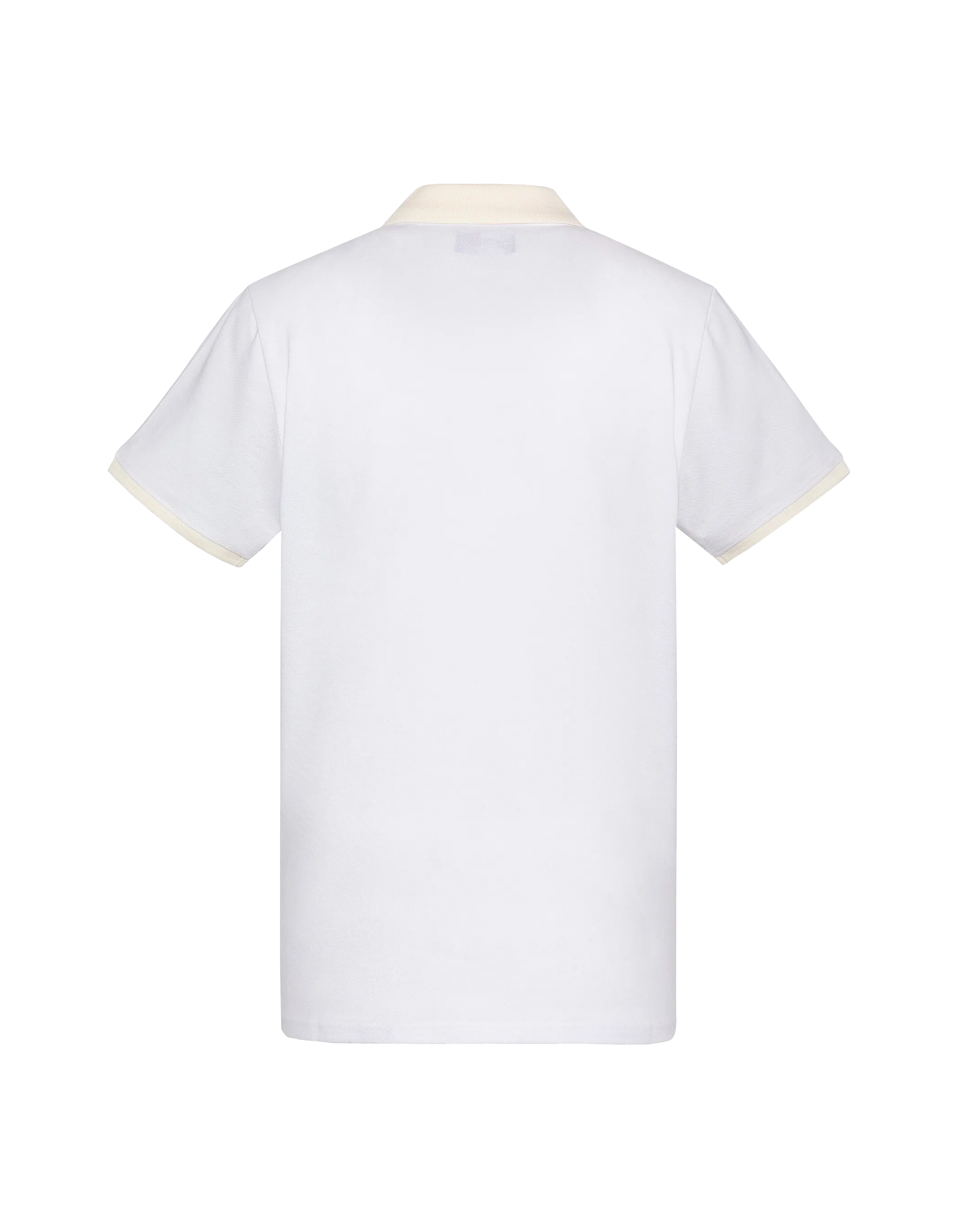 Polo bianco in pique cotone-2