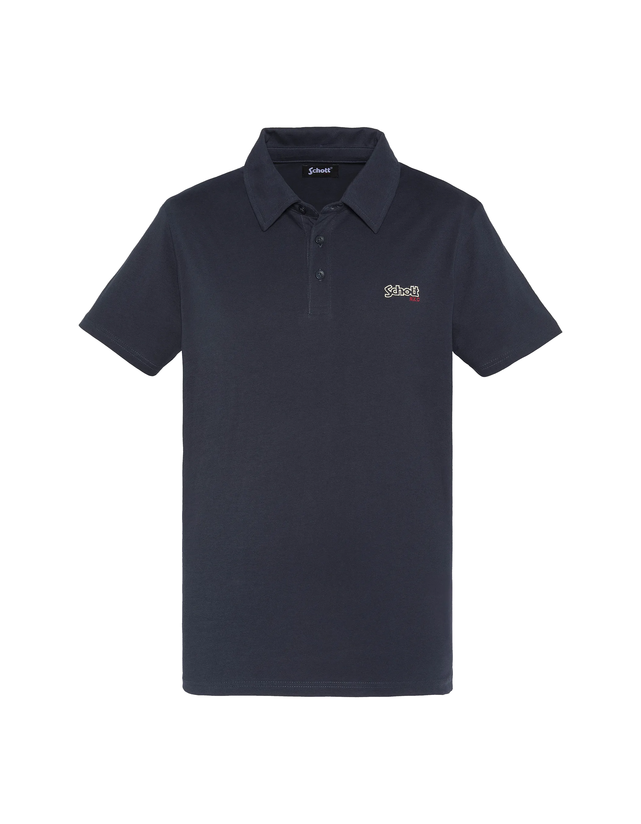 Polo della maglia blu navy-1