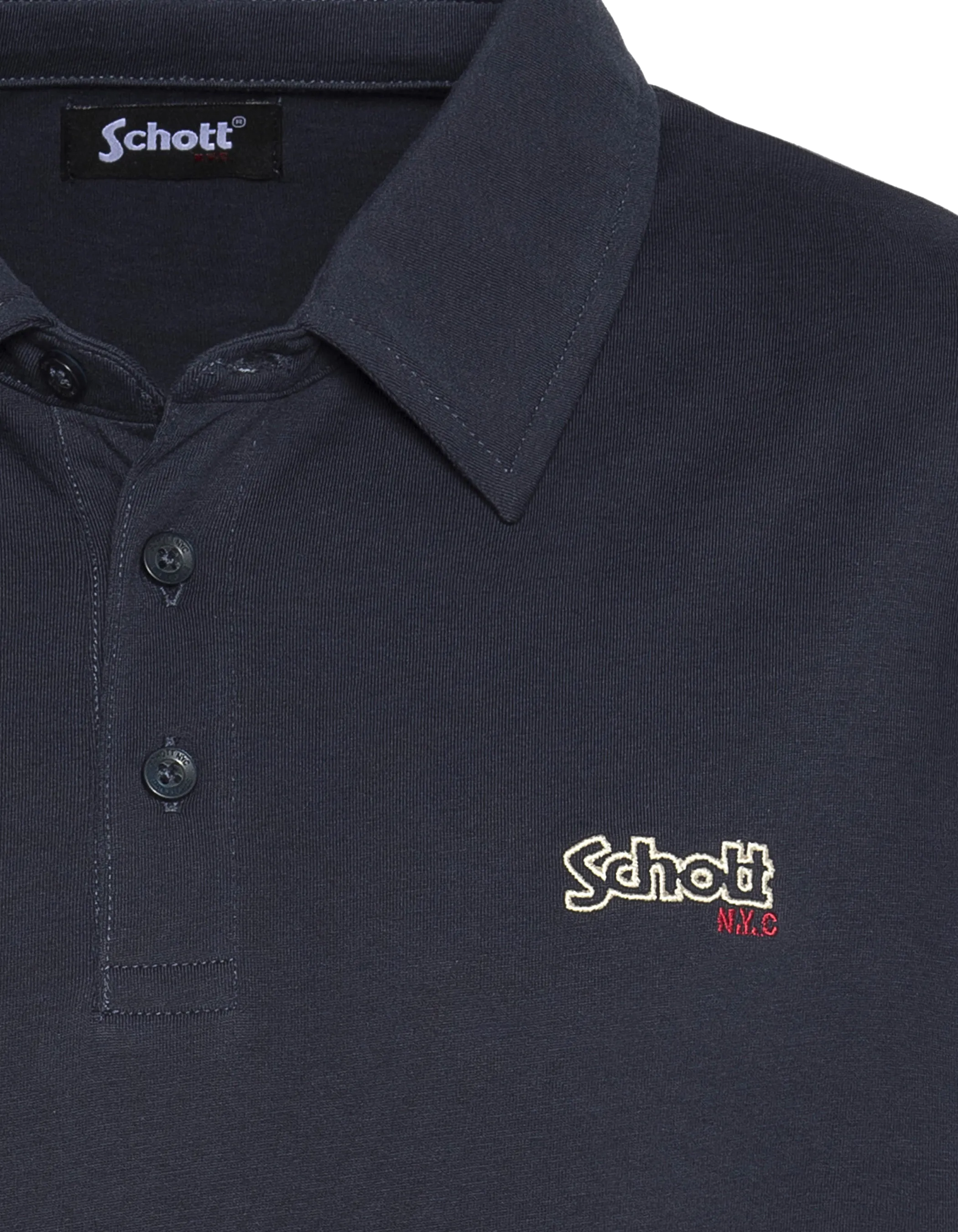 Polo della maglia blu navy-3