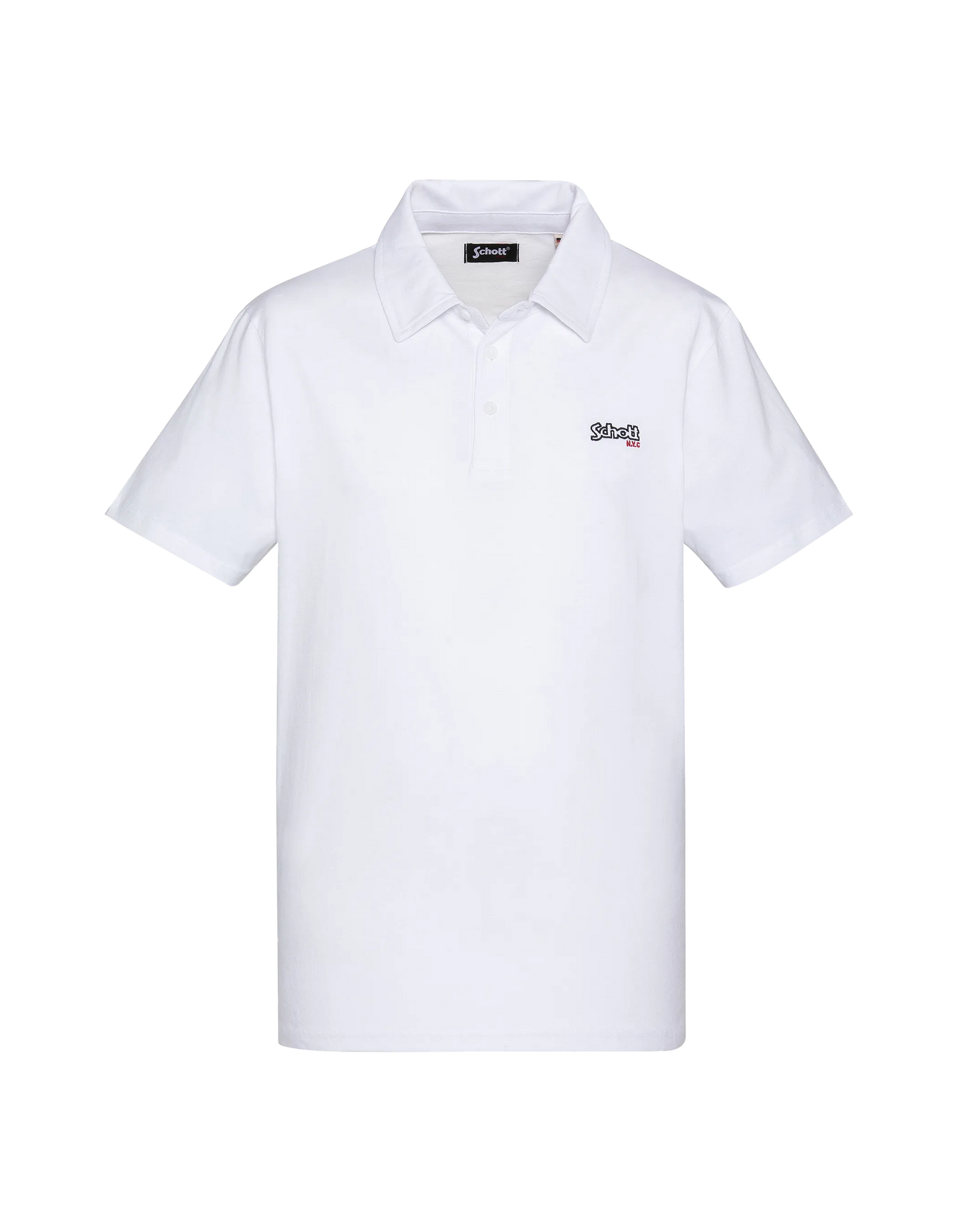 Polo di maglia bianca