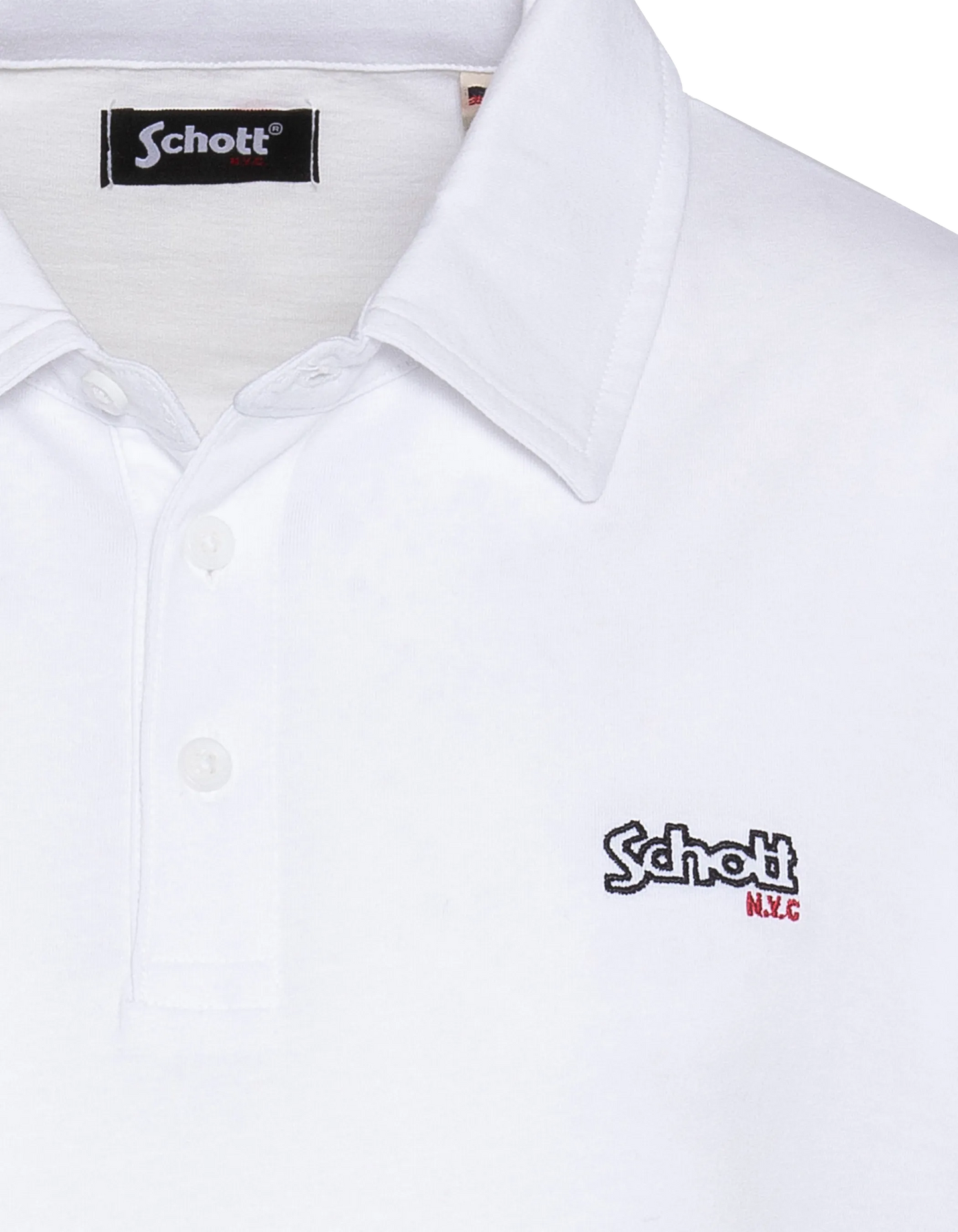 Polo di maglia bianca