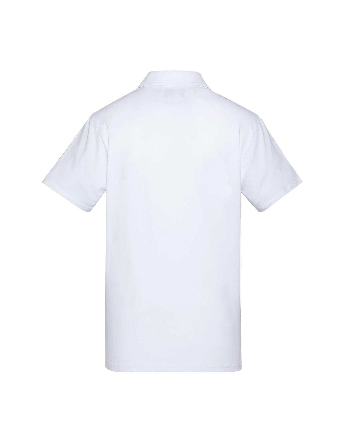 Polo di maglia bianca