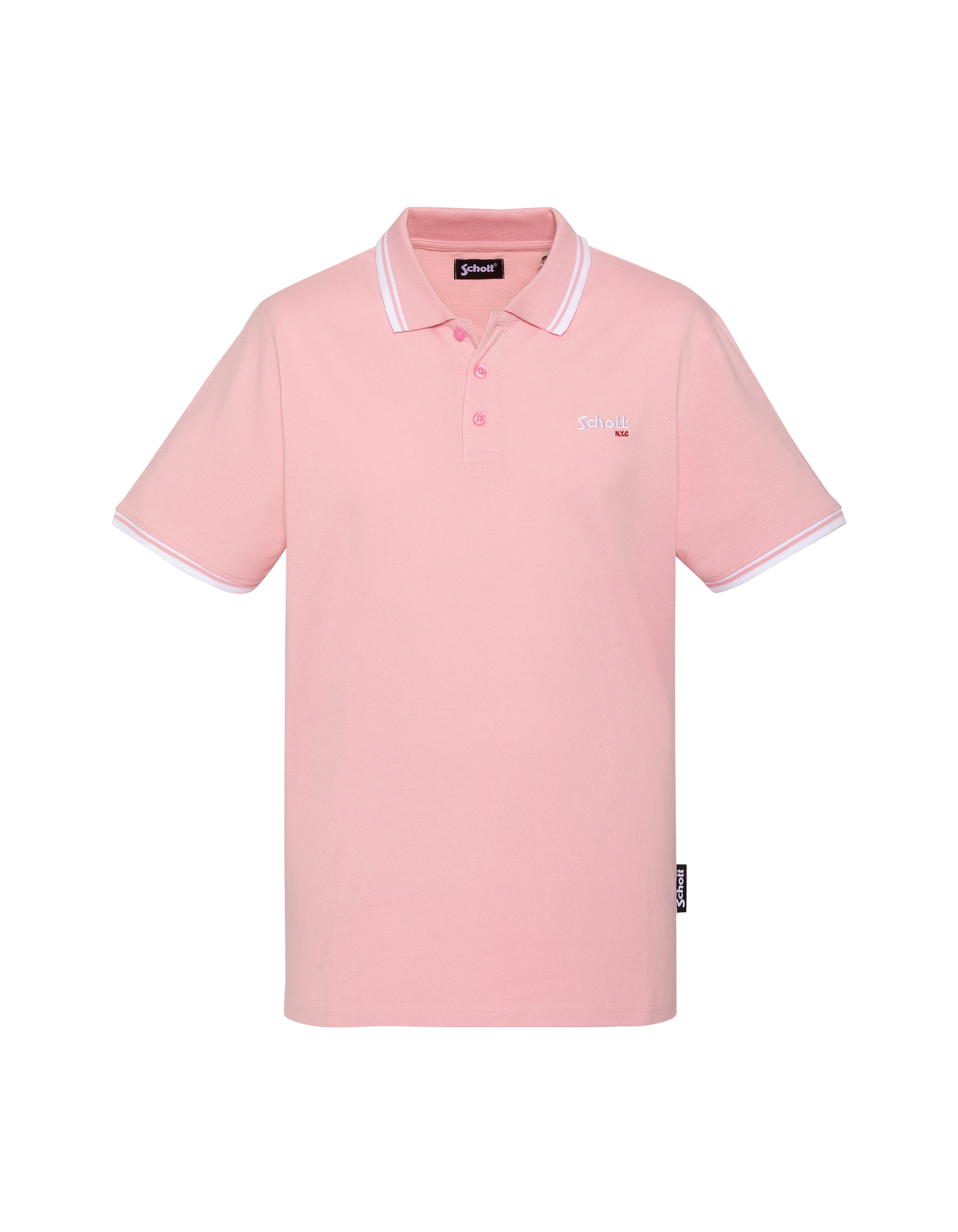 Polo rose pâle en coton piqué