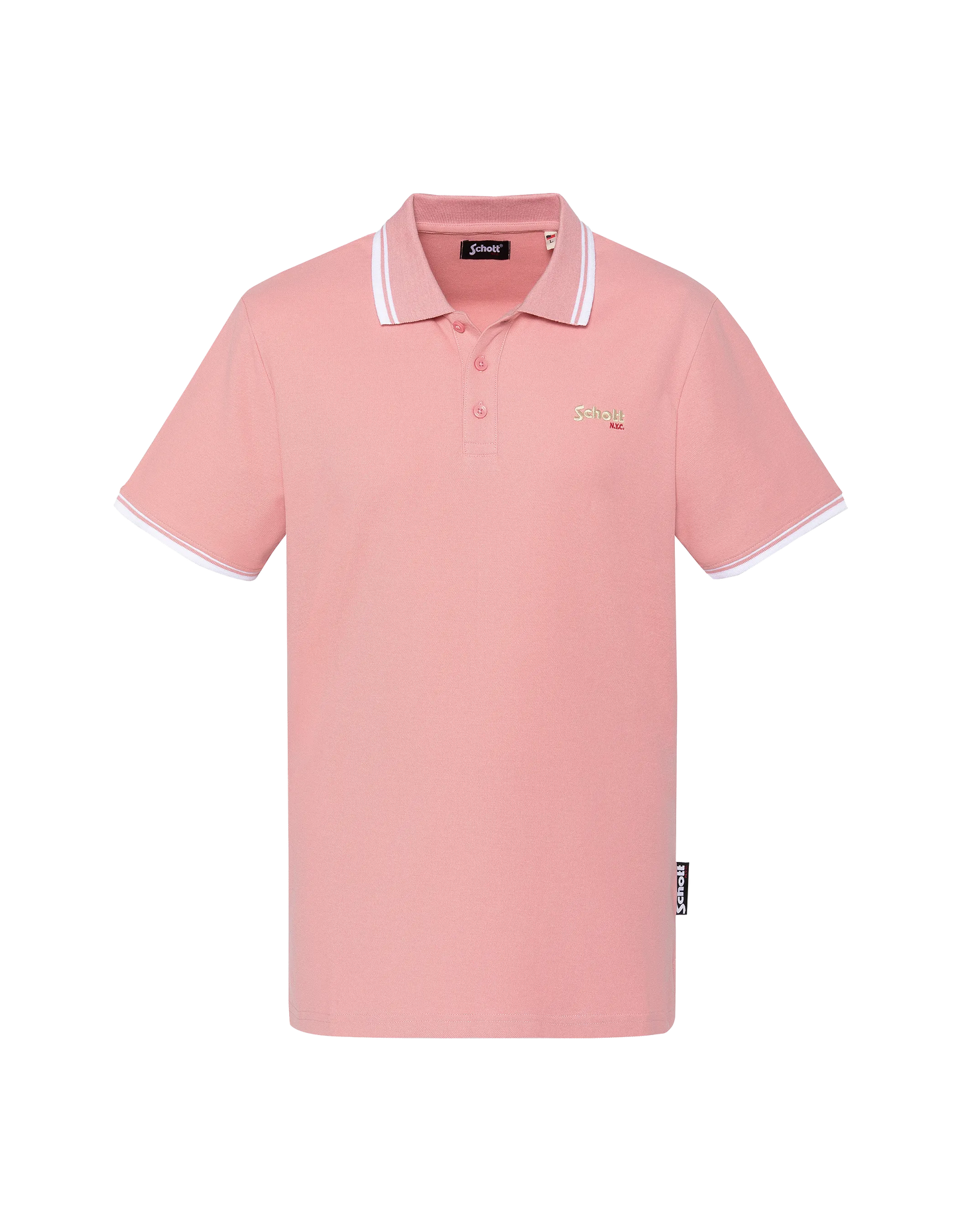 Polo rose en coton piqué