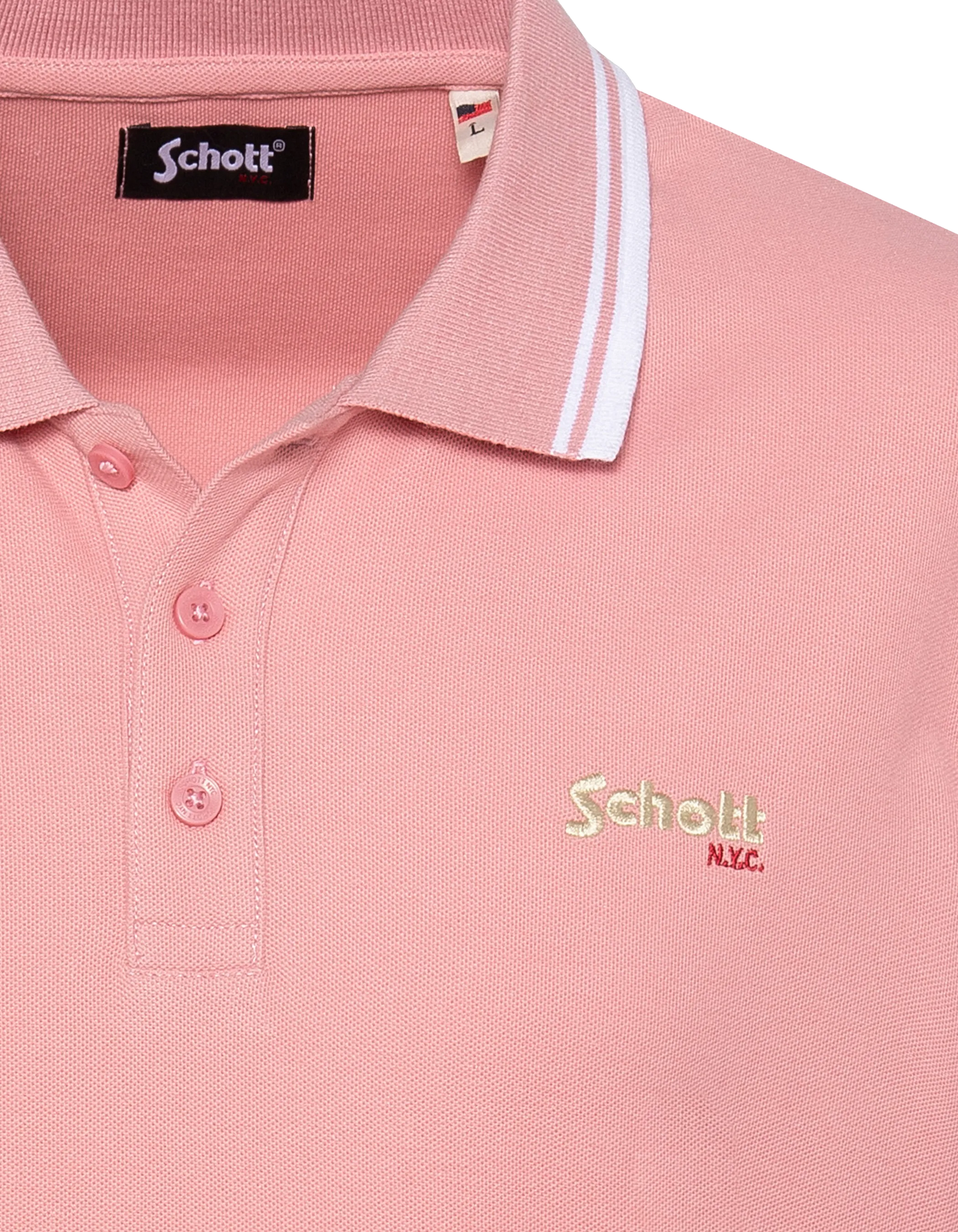 Polo rose en coton piqué