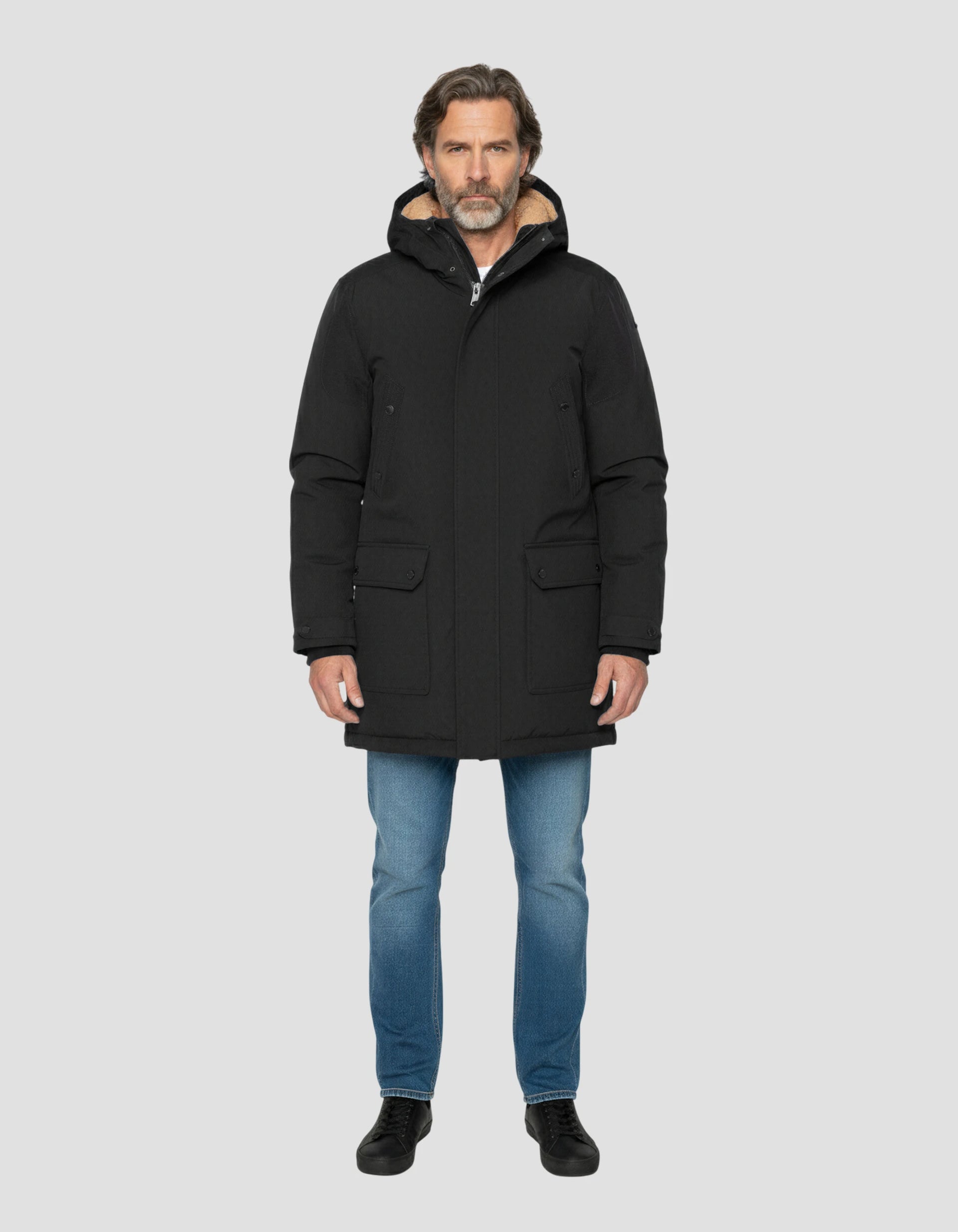 Black hooded parka - RADO | Schott NYC®
