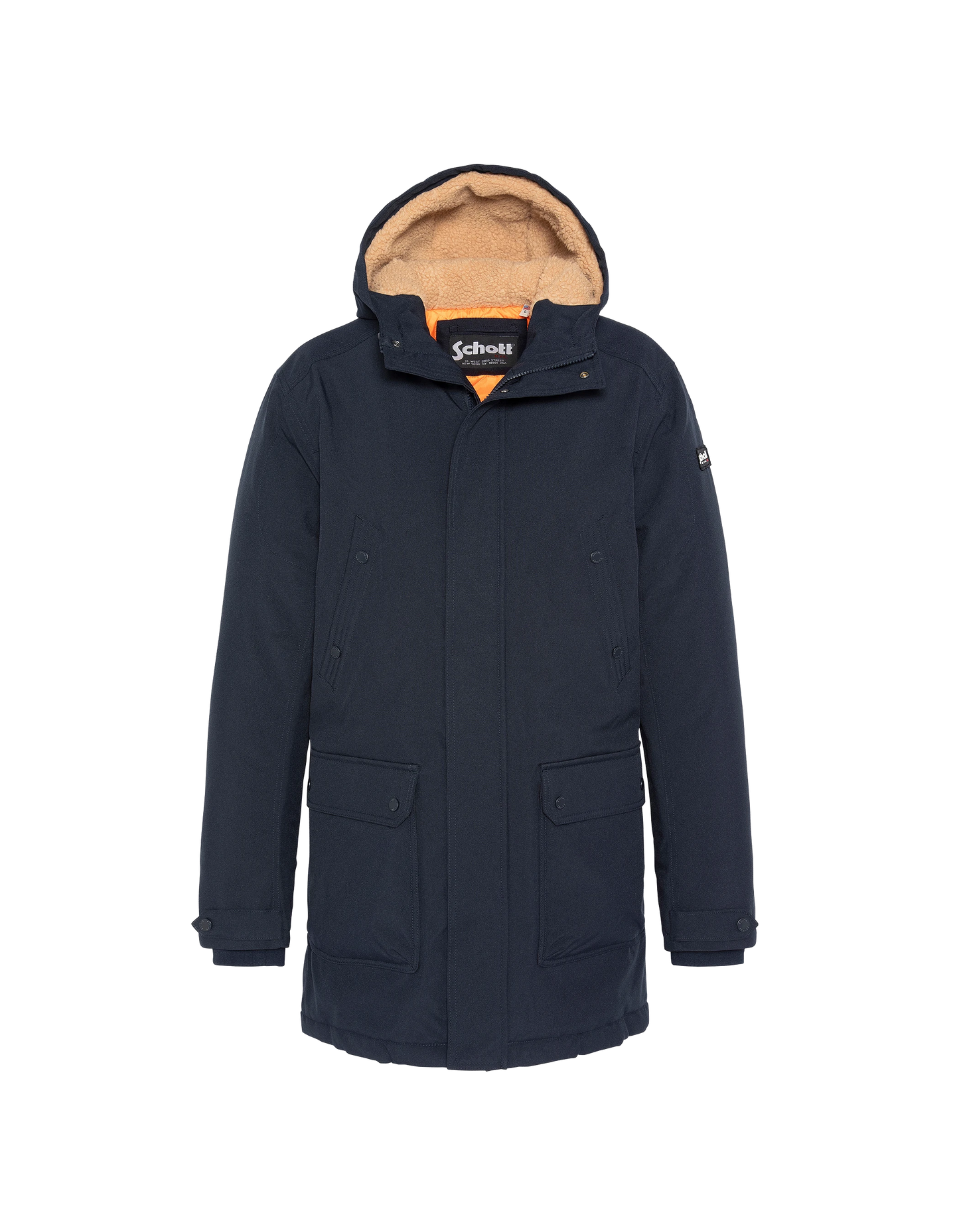 Parka bleu marine à capuche