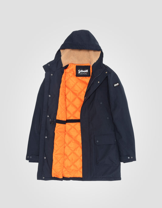 Hooded Parka Schott Rain Jacket Schott LONG URBAN HOODED Winter