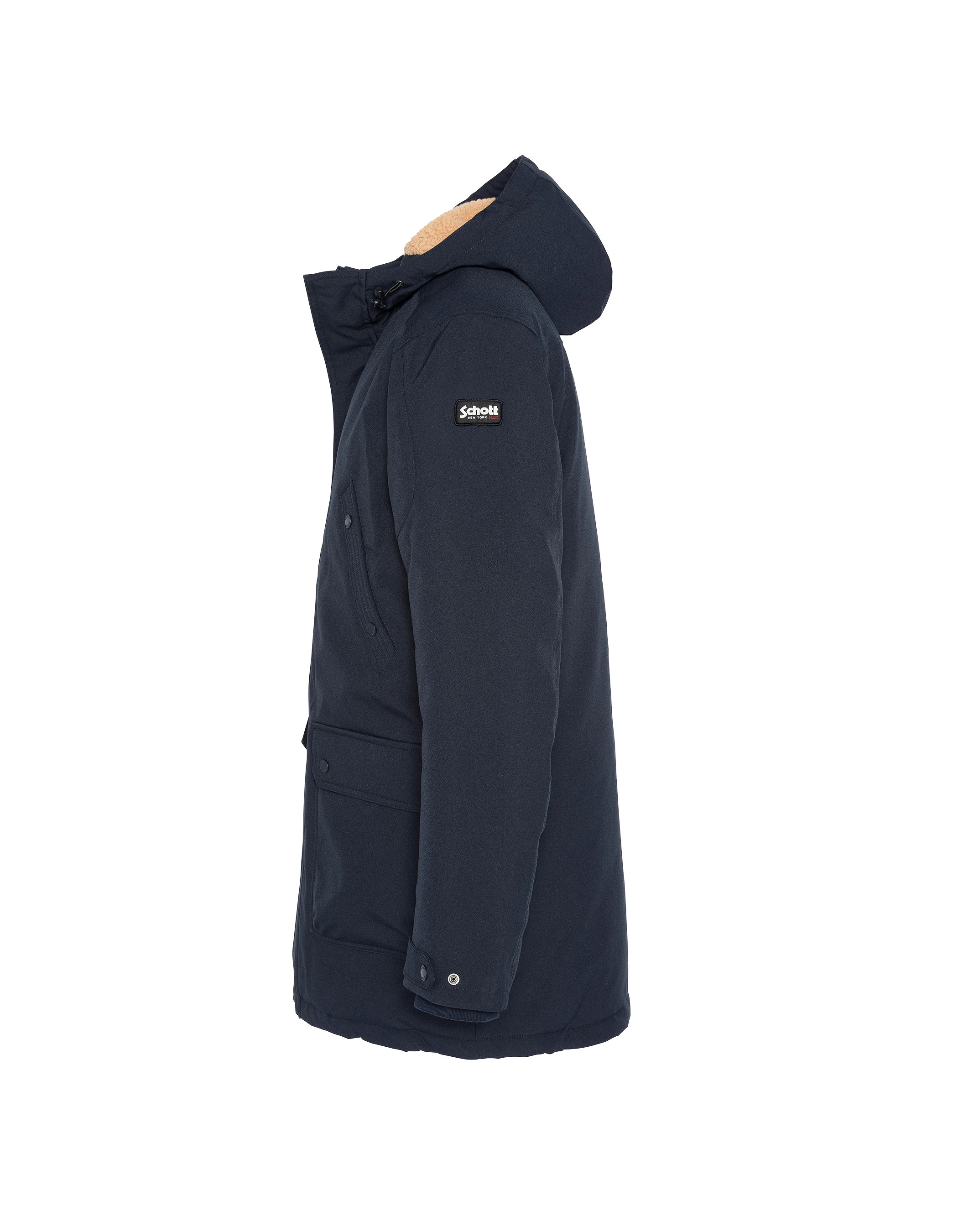 Parka bleu marine à capuche-6