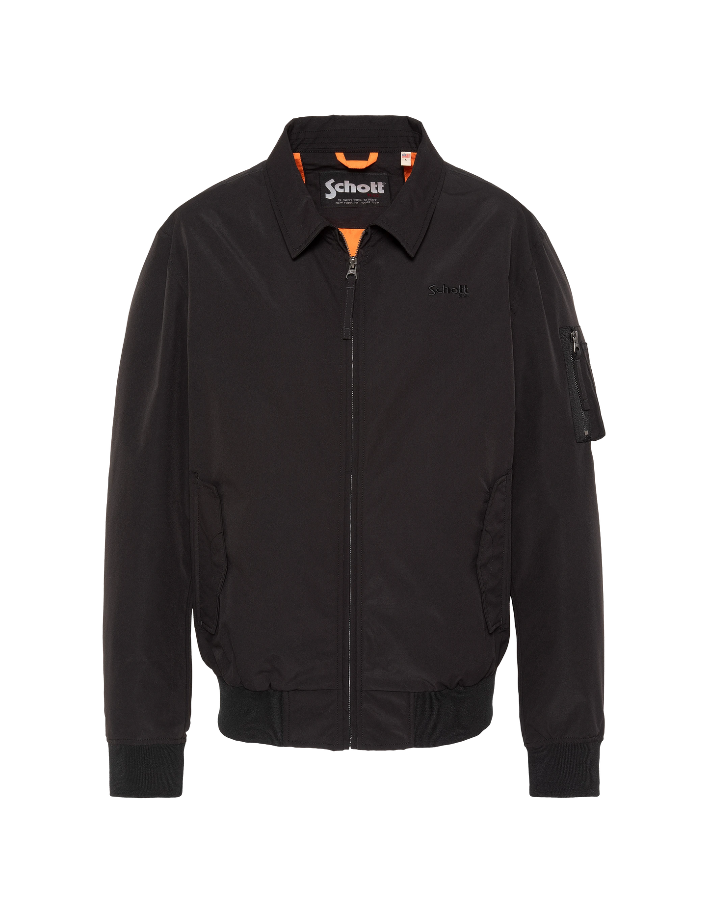 Blouson technique noir col chemise