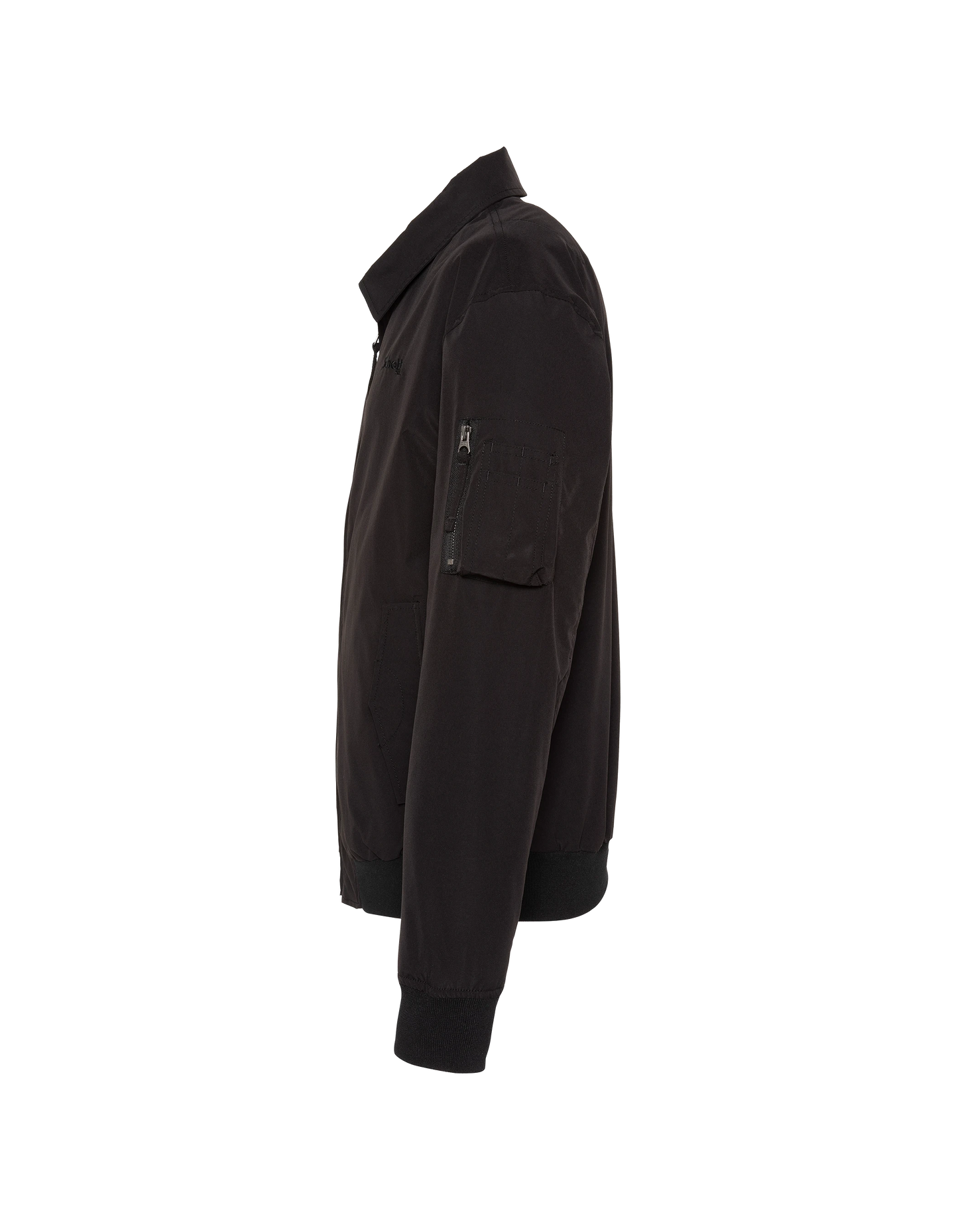 Blouson technique noir col chemise