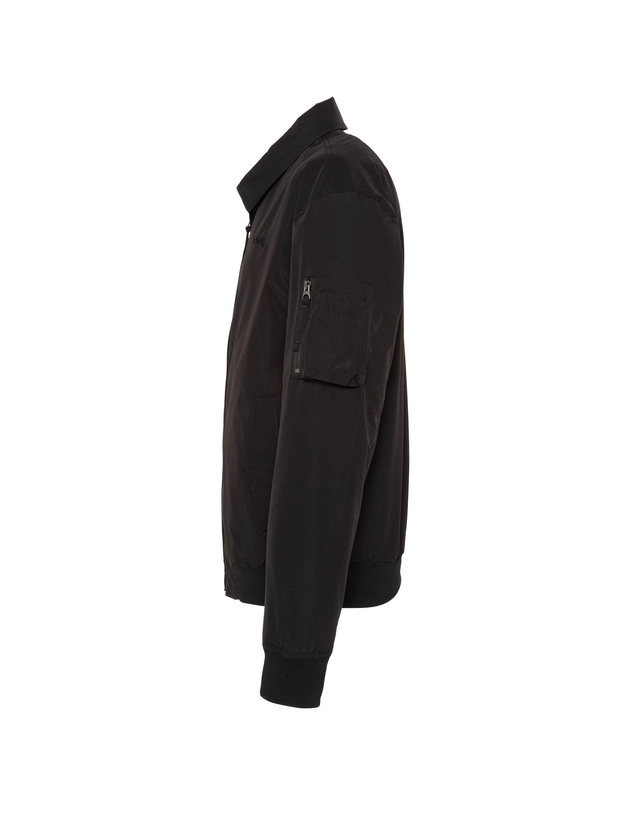 Blouson technique noir col chemise-3