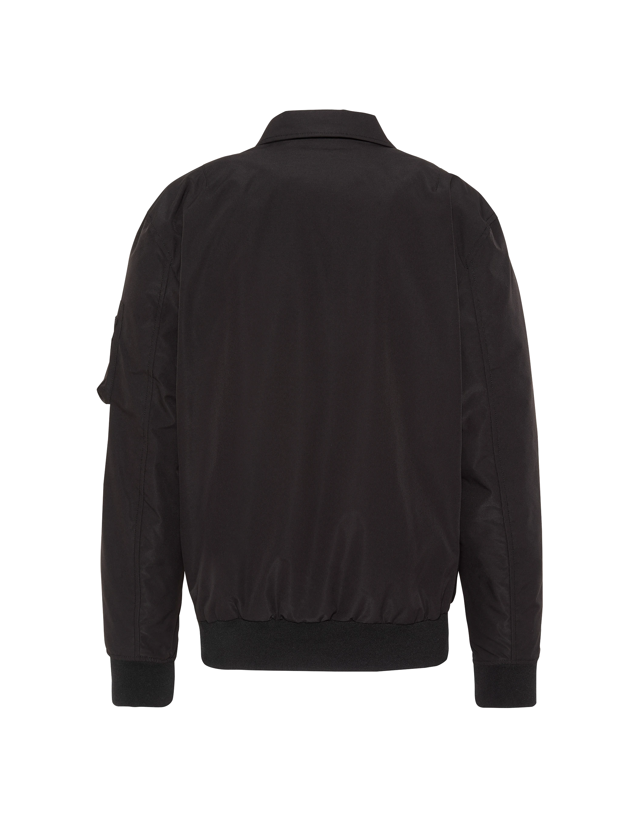 Blouson technique noir col chemise-2