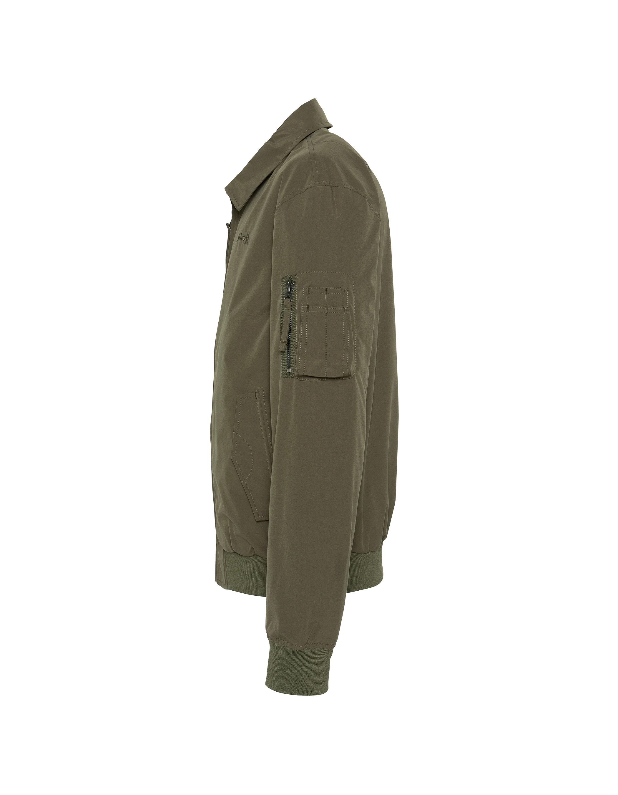 Blouson technique kaki col chemise-3