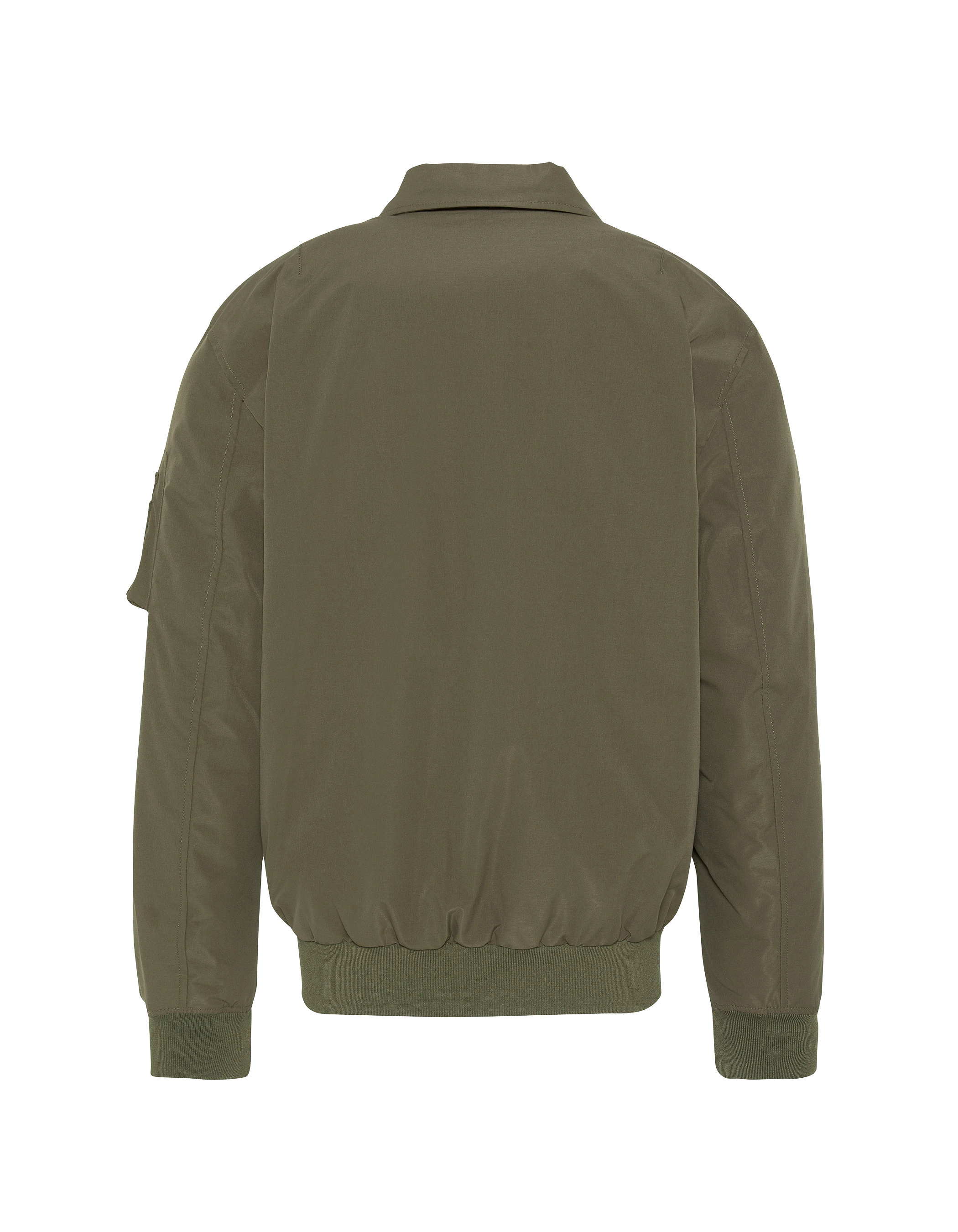 Blouson technique kaki col chemise-2