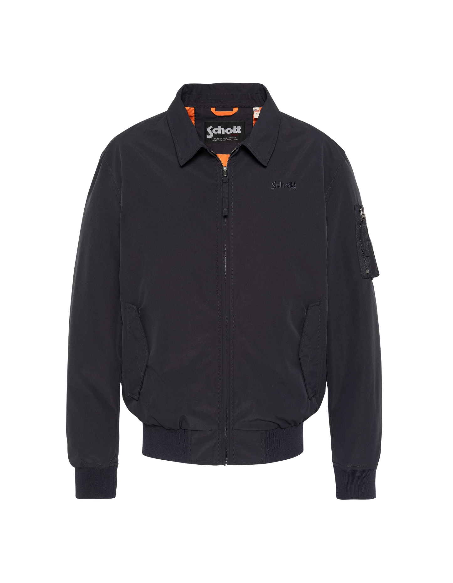 Blouson technique bleu marine col chemise