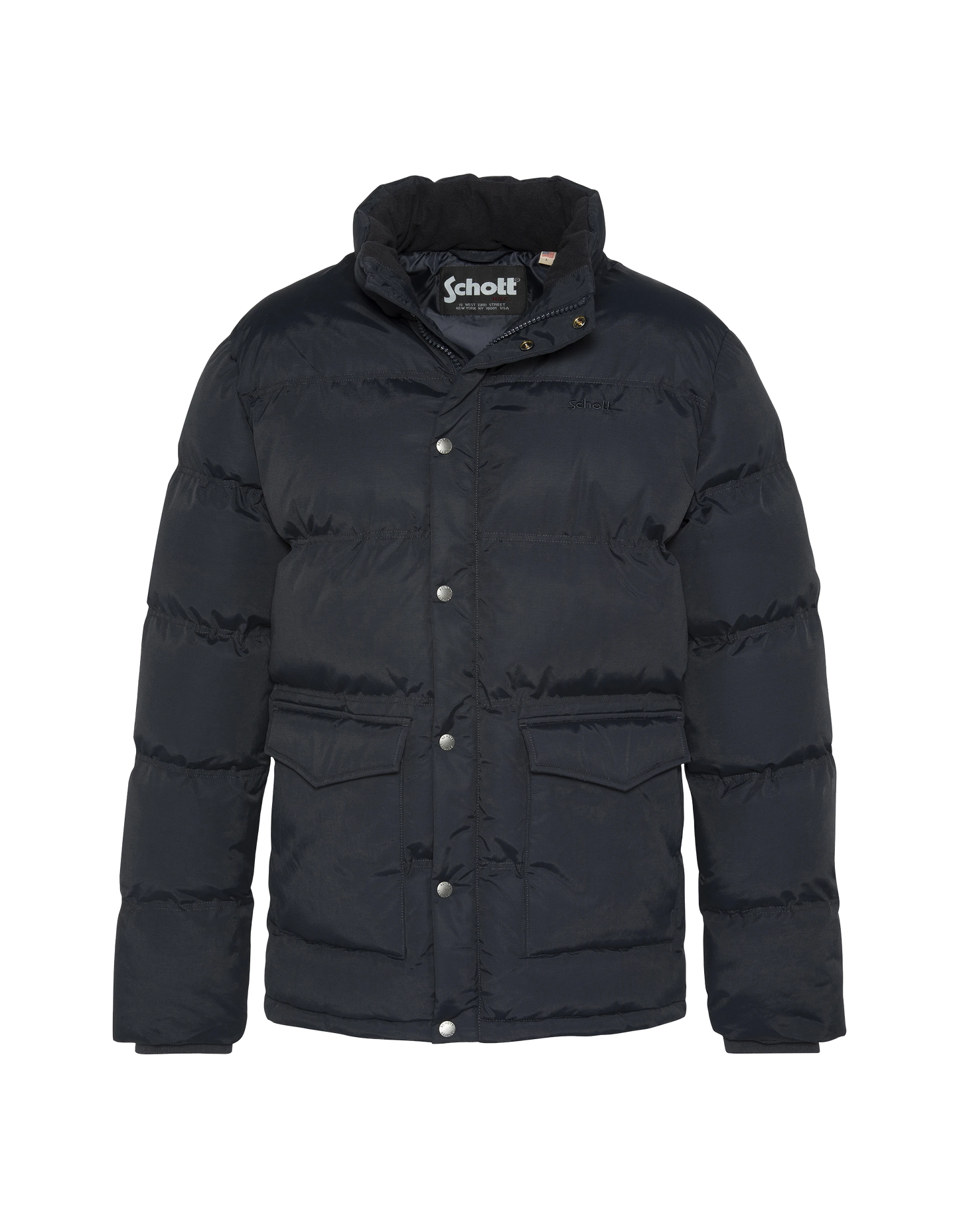 Marineblaue Jacke mit abnehmbarem Kunstpelzkragen