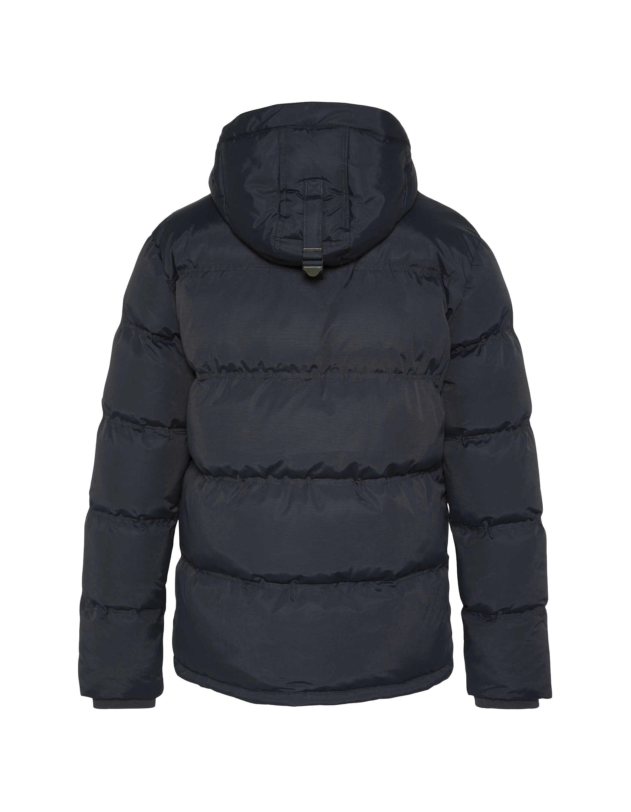 Marineblaue Jacke mit abnehmbarem Kunstpelzkragen-6