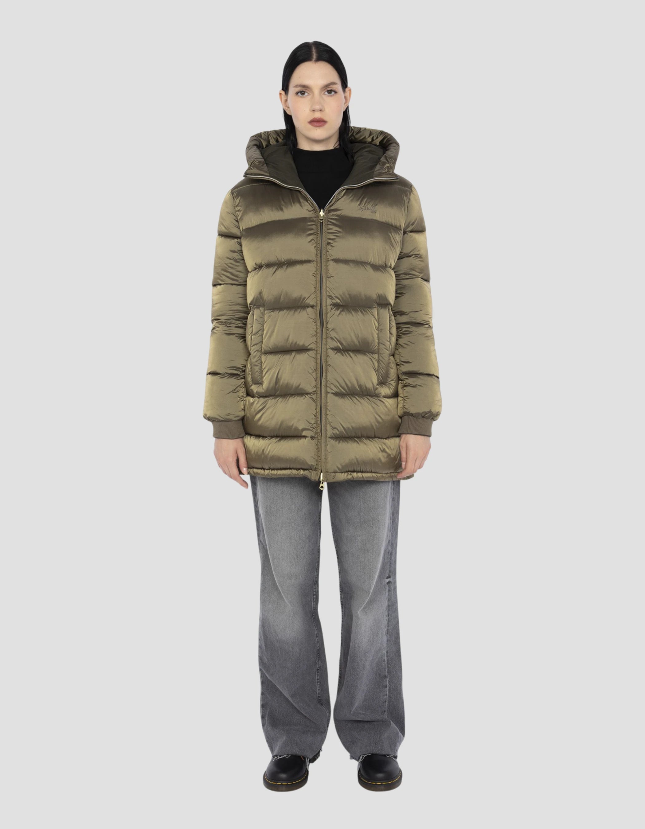 Khaki und Bronze reversible Jacke-7