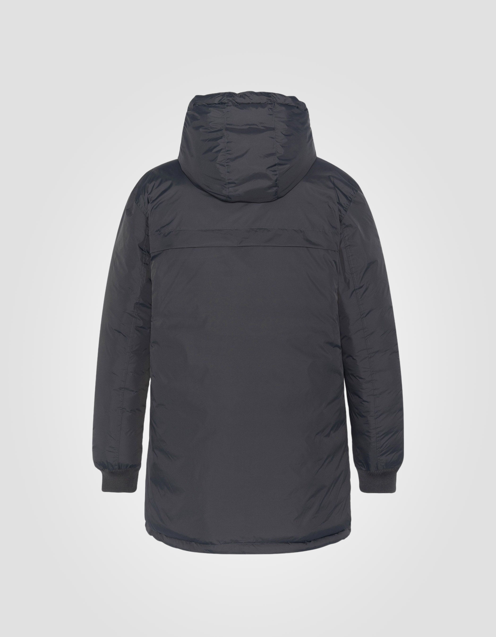 Blouson/doudoune long réversible anthracite et blanc-2