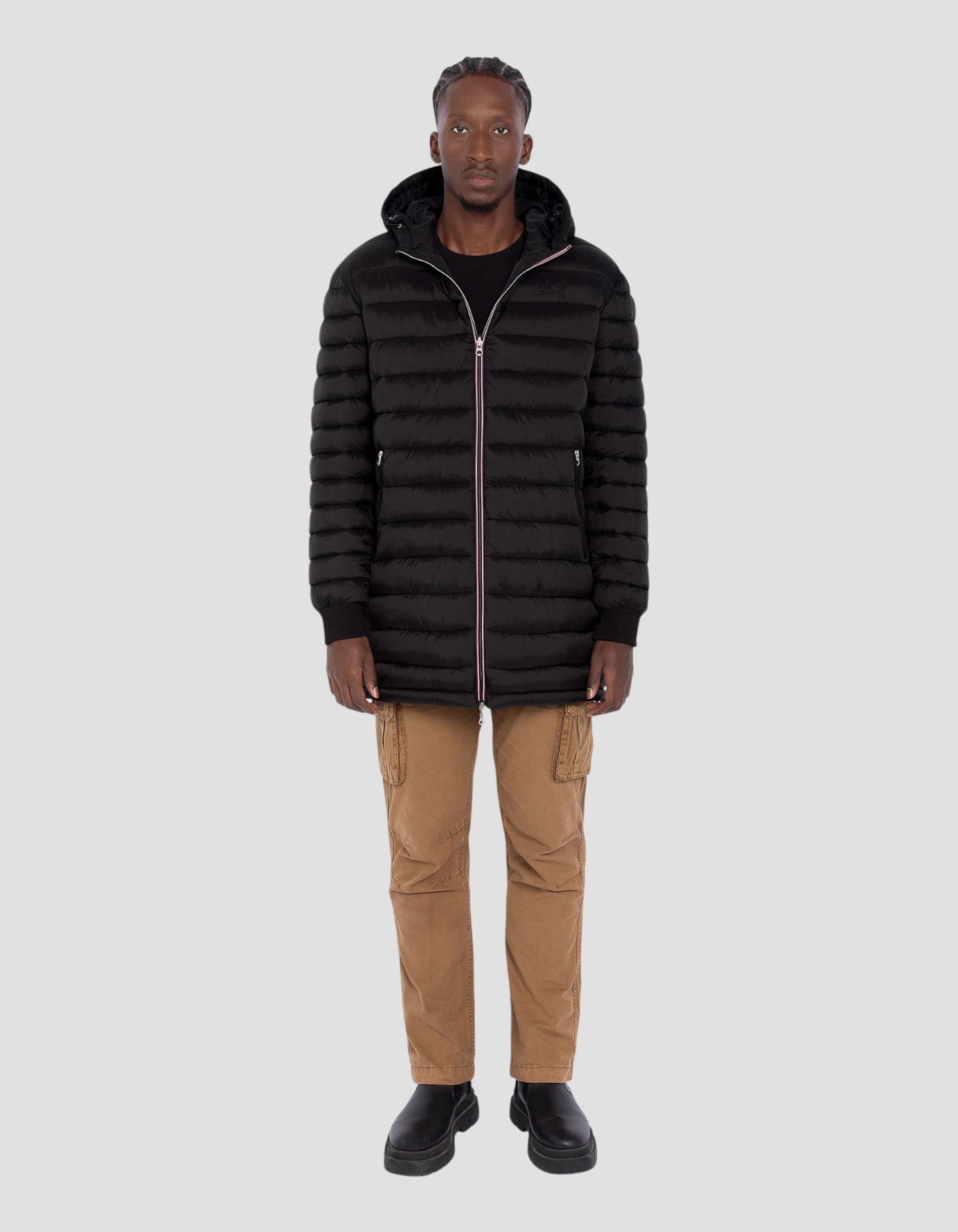 Full black reversible jacket/long reversible jacket