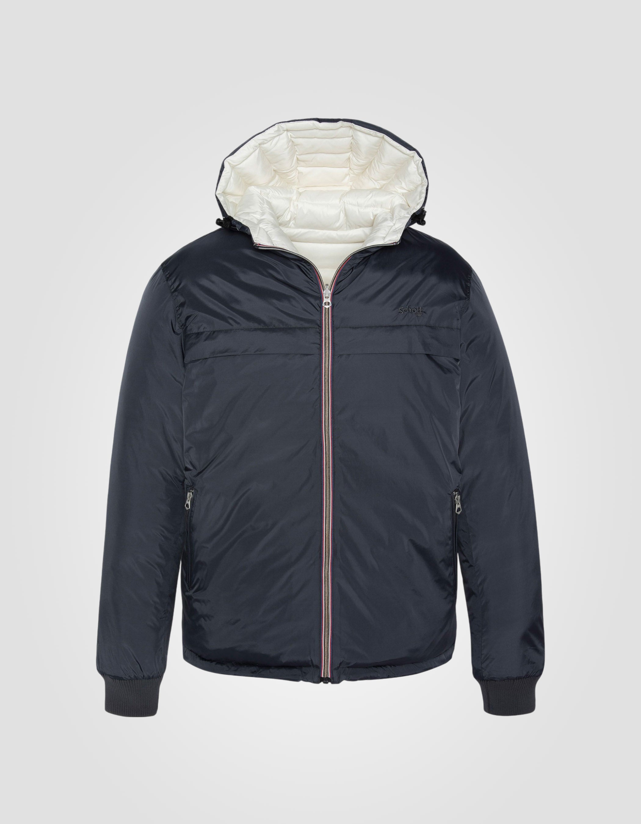 Blouson/doudoune réversible anthracite et blanc-2