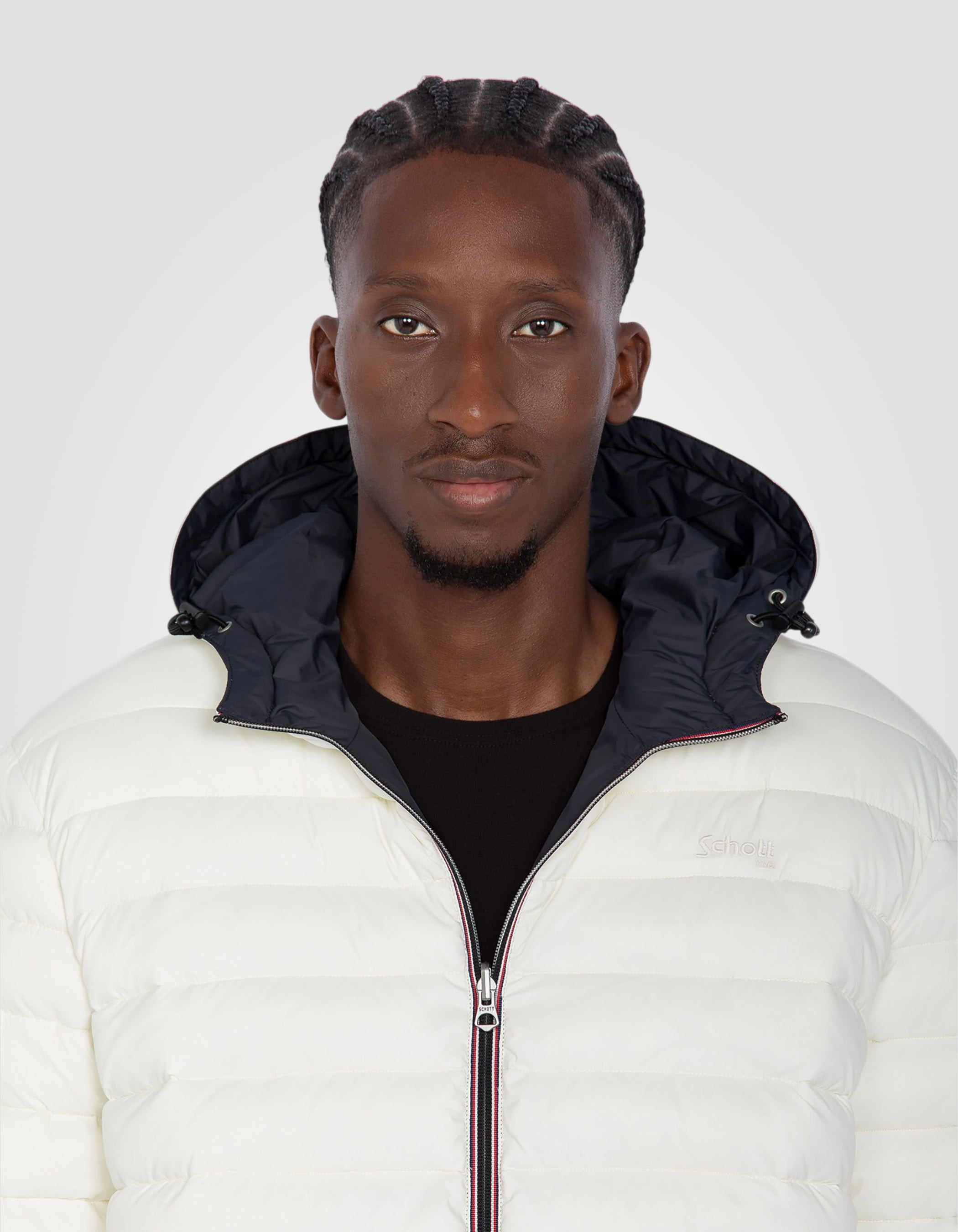Blouson/doudoune réversible anthracite et blanc-7